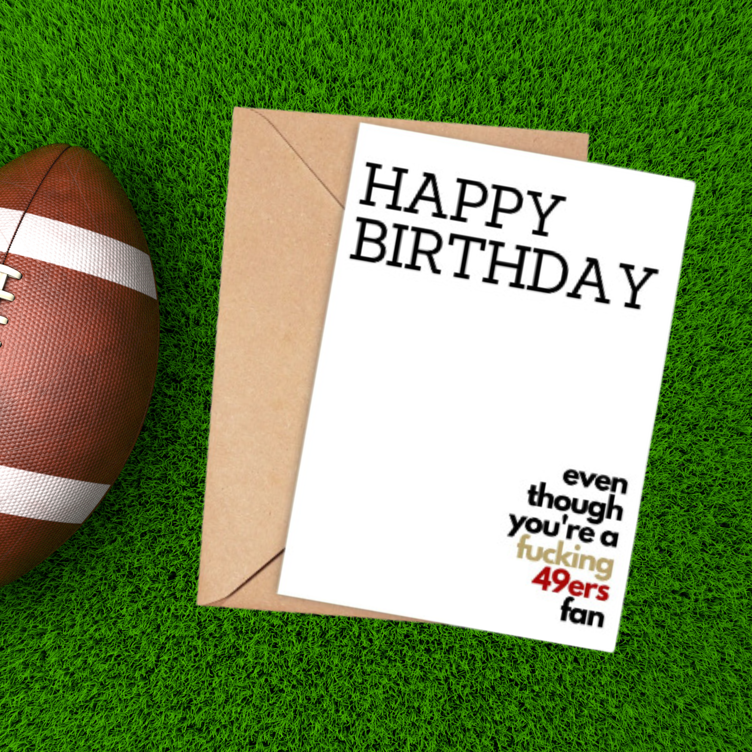 Niners Fan Birthday Card
