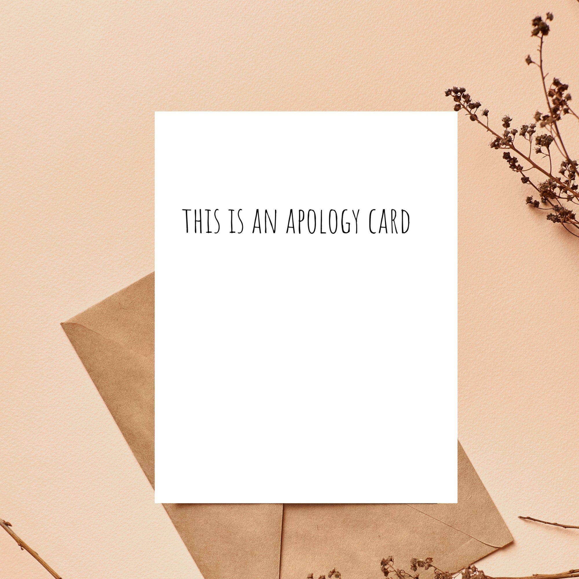 This is an Apology Card