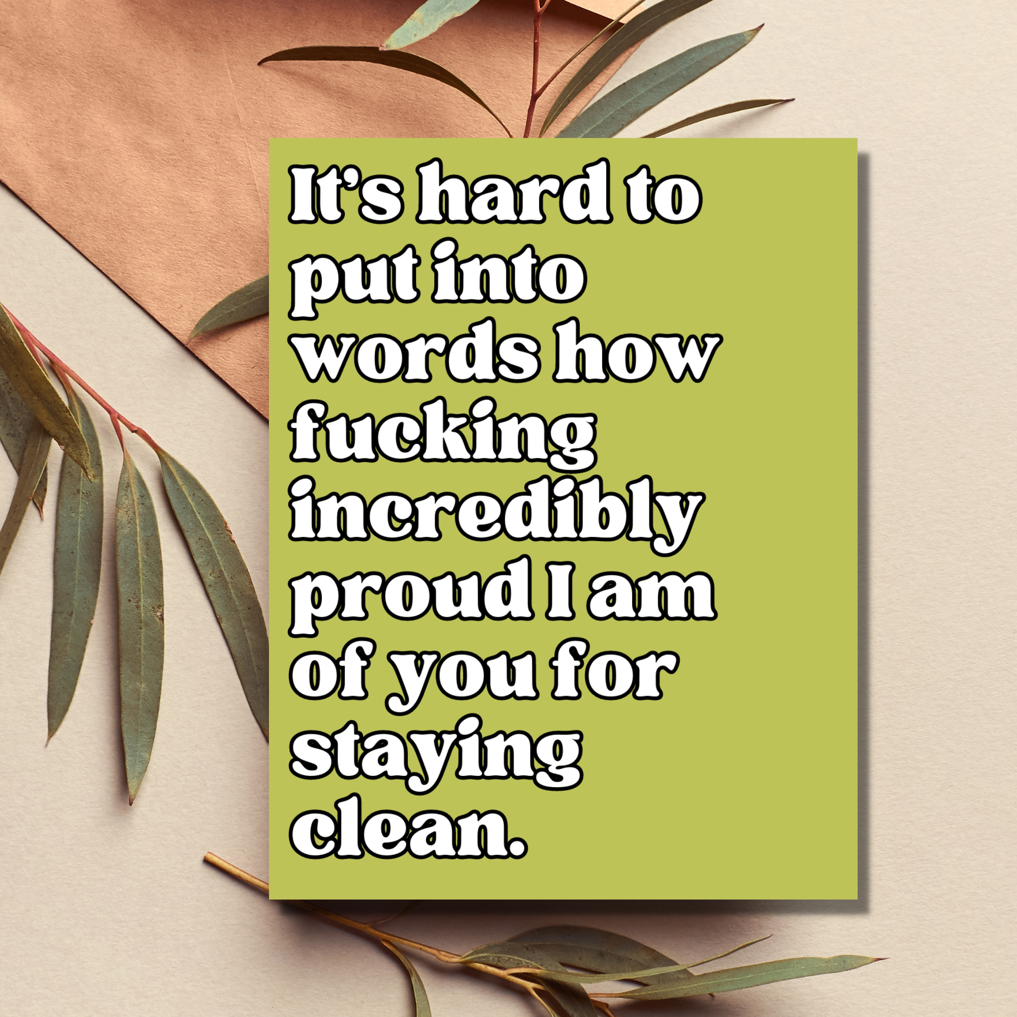 Hard to Put into Words Recovery Card