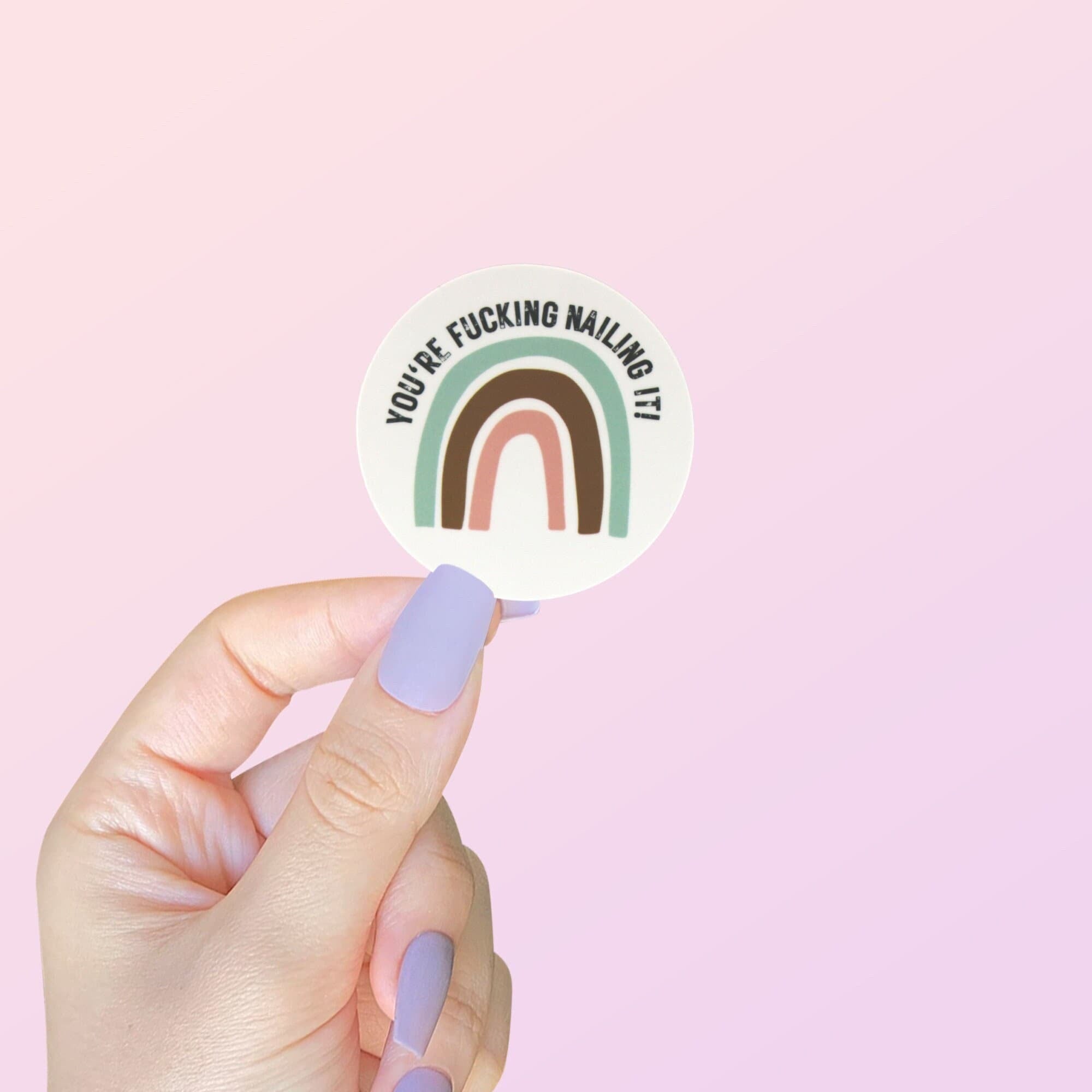 Nailing It Sticker
