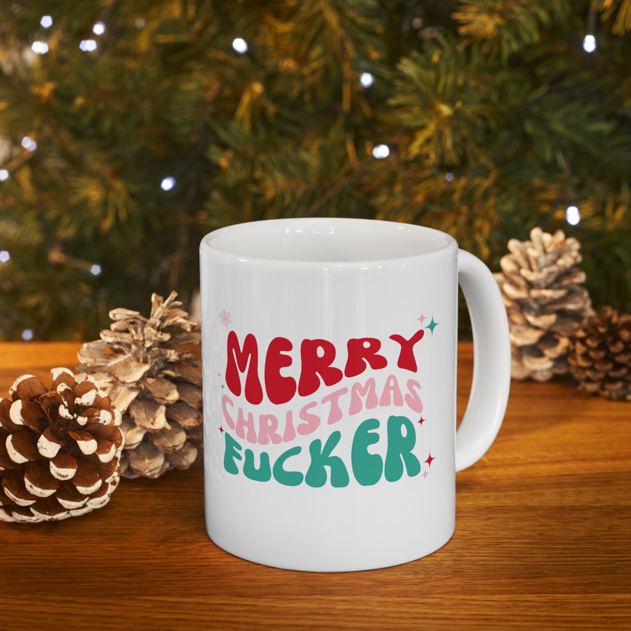 Merry Christmas Fucker Retro Mug