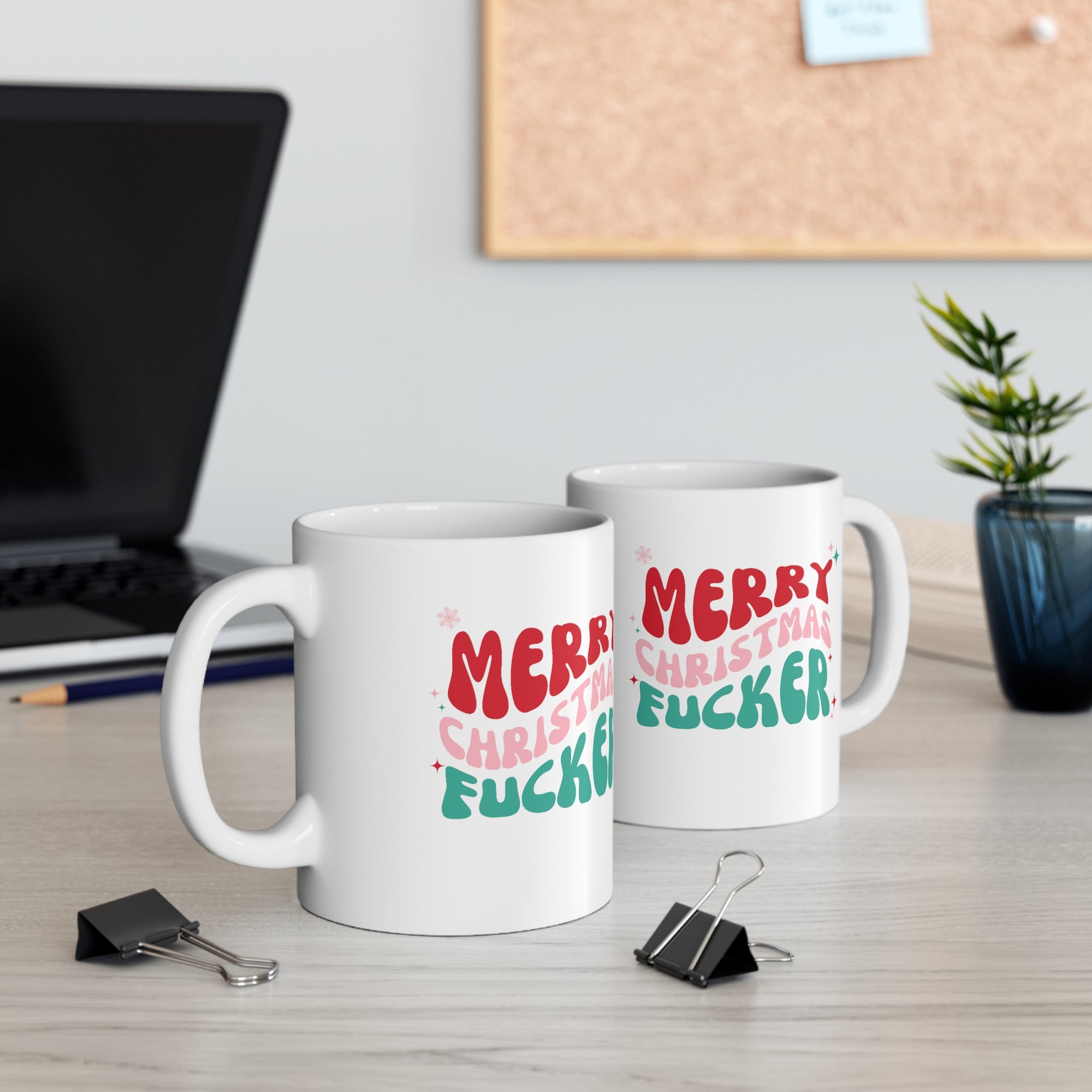 Merry Christmas Fucker Retro Mug