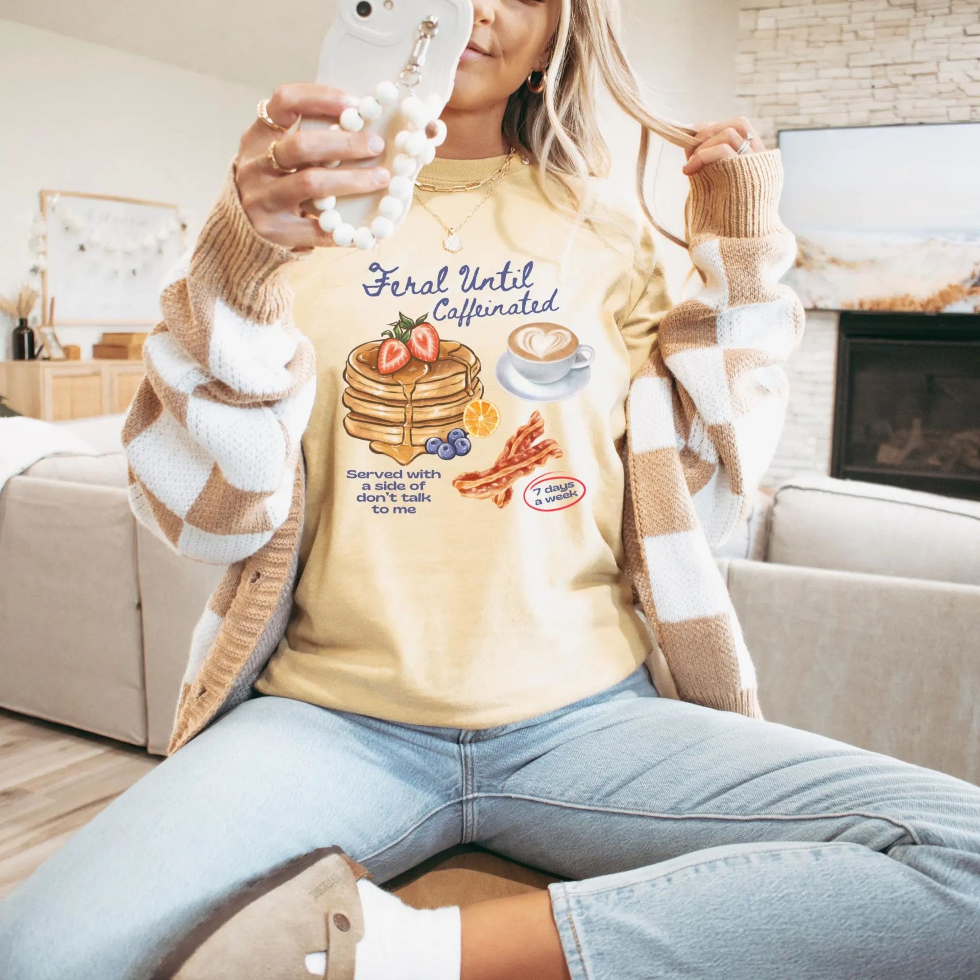 Feral Until Caffeinated Shirt