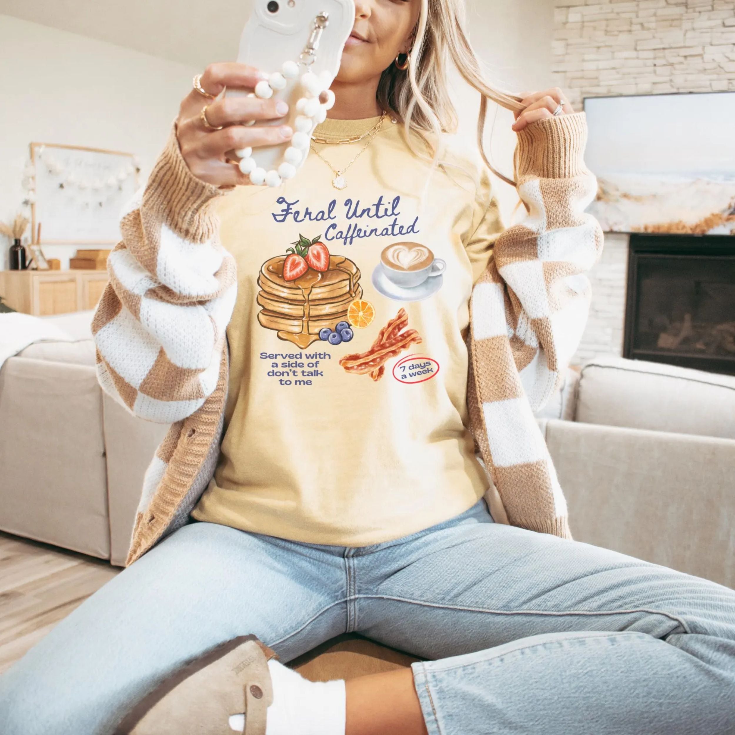Feral Until Caffeinated Shirt