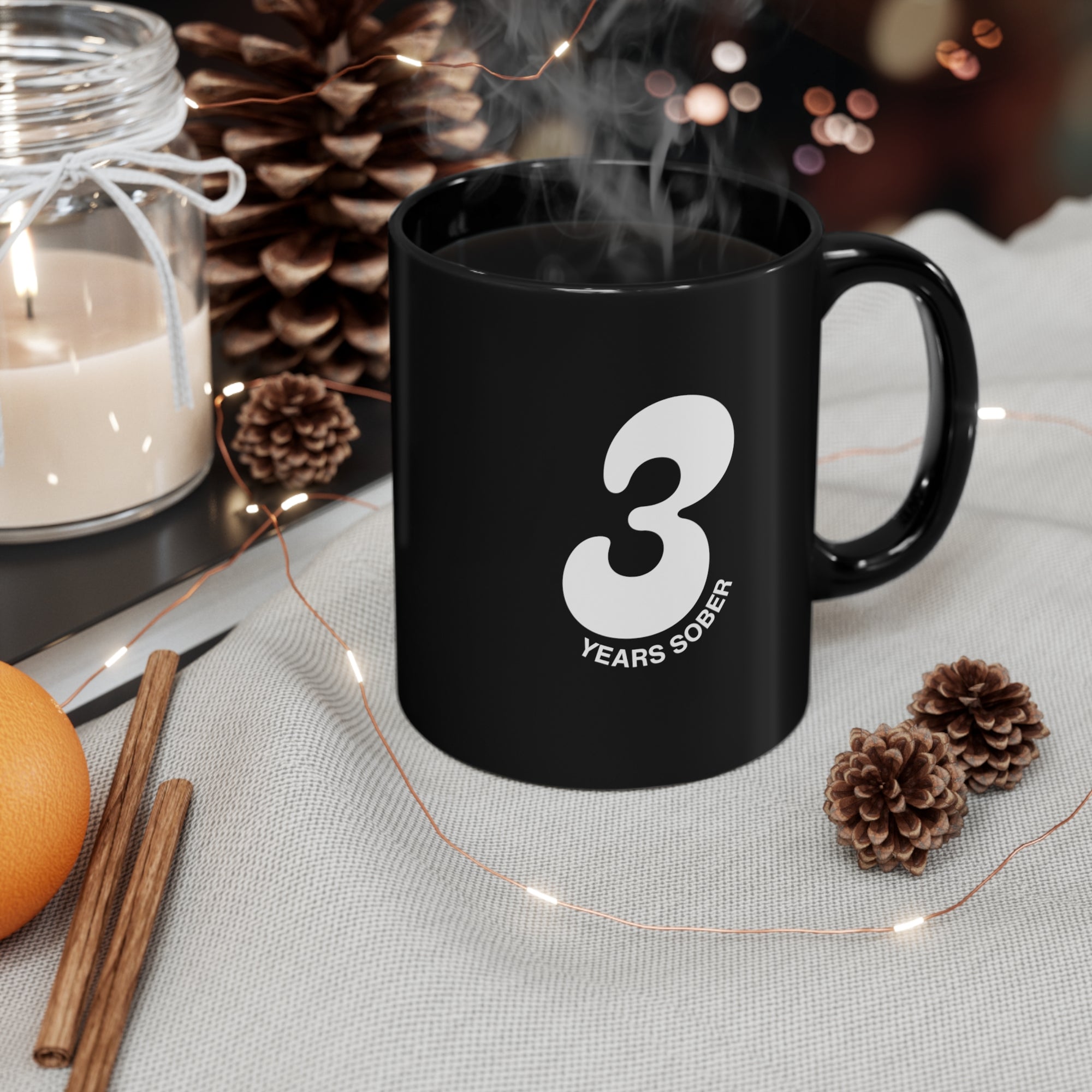 3 Years Sober Sobriety Mug