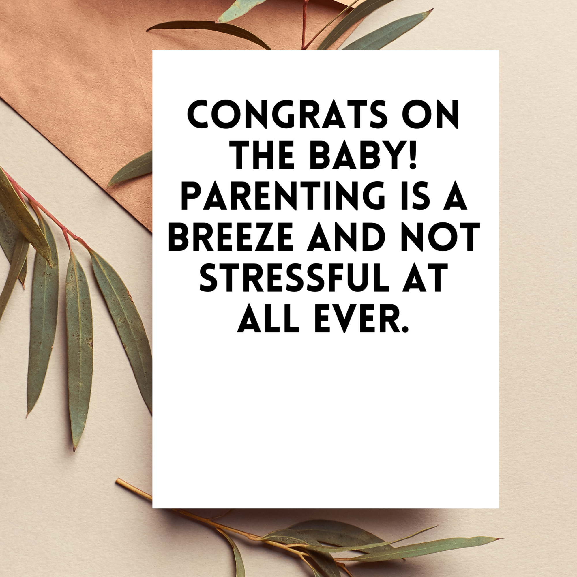 Congrats on the Baby Parenting Is a Breeze Card