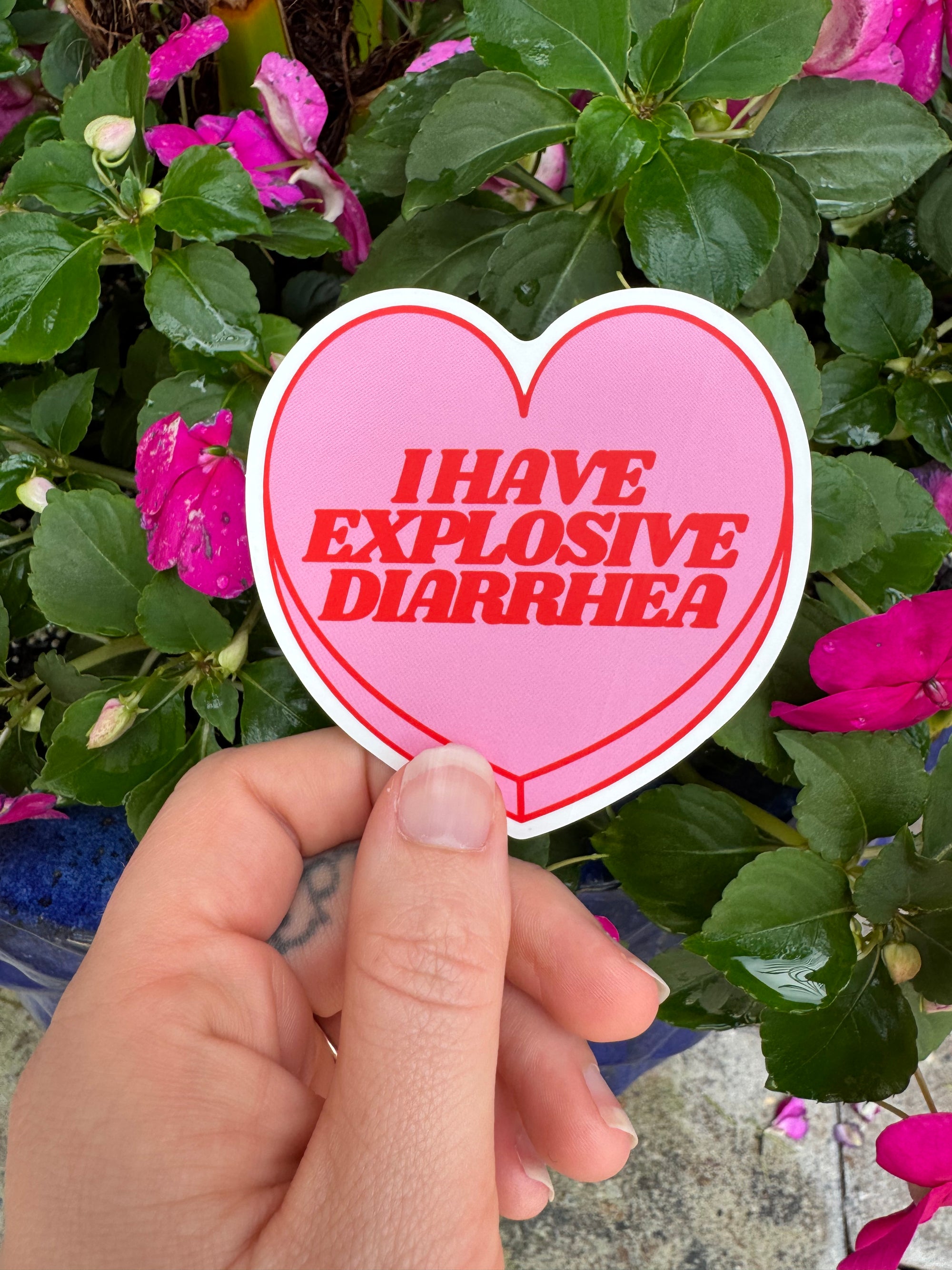 Diarrhea Queen Candy Heart Sticker