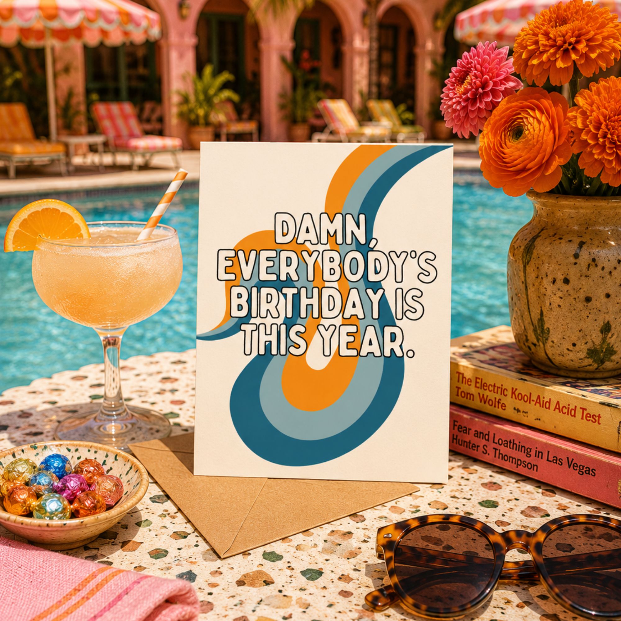 Funny Minimalist Birthday Card — Another Birthday A2 Card