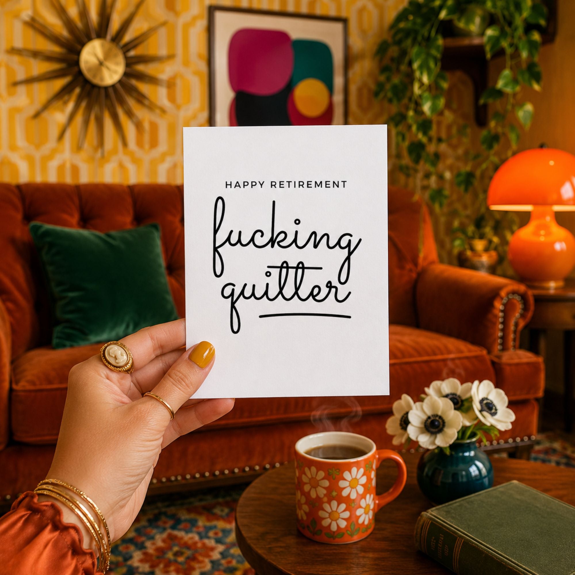 Funny Retirement Card — Happy Retirement You Fucking Quitter A2 Card