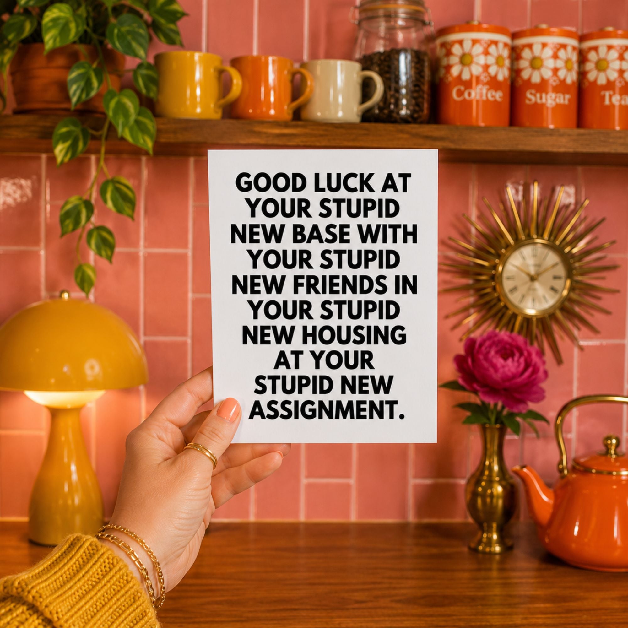 Funny Military Farewell Card — Goodbye You Beautiful Bastard A2 Card