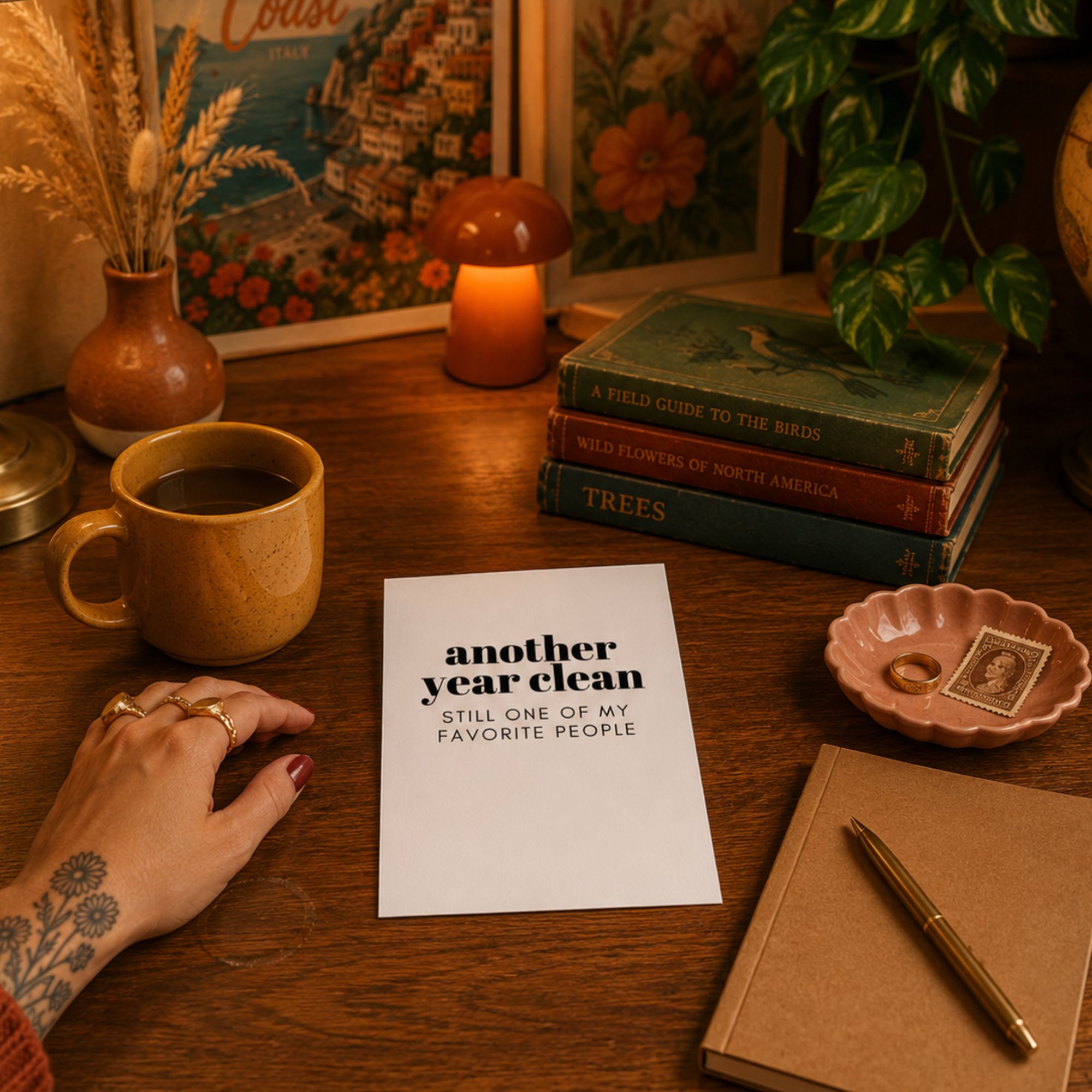 Funny Recovery Card — Another Year Clean A2 Card