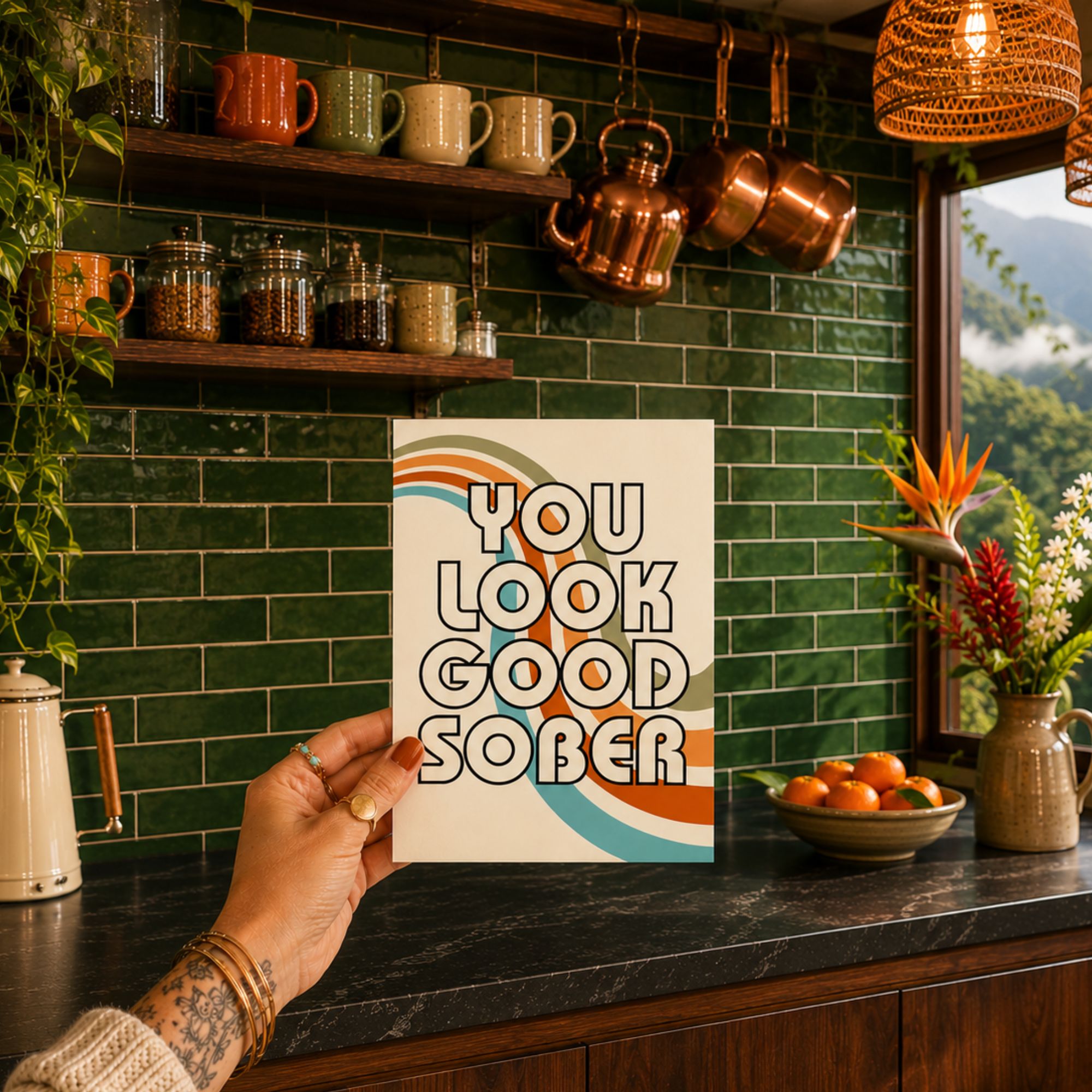 Funny Sobriety Card — You Look Good Sober A2 Card