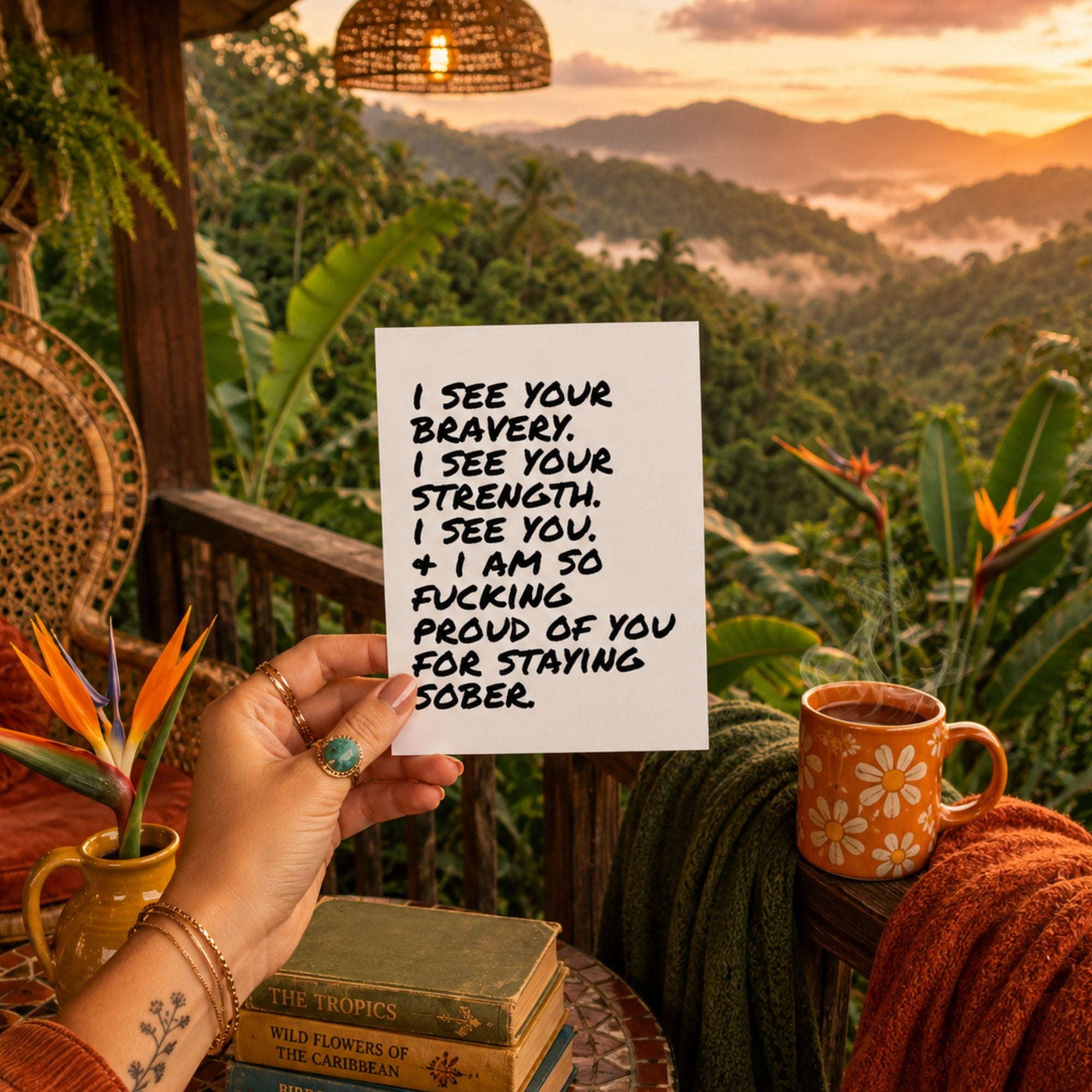 Funny Sobriety Card — I See Your Strength I Am So Fucking Proud of You A2 Card