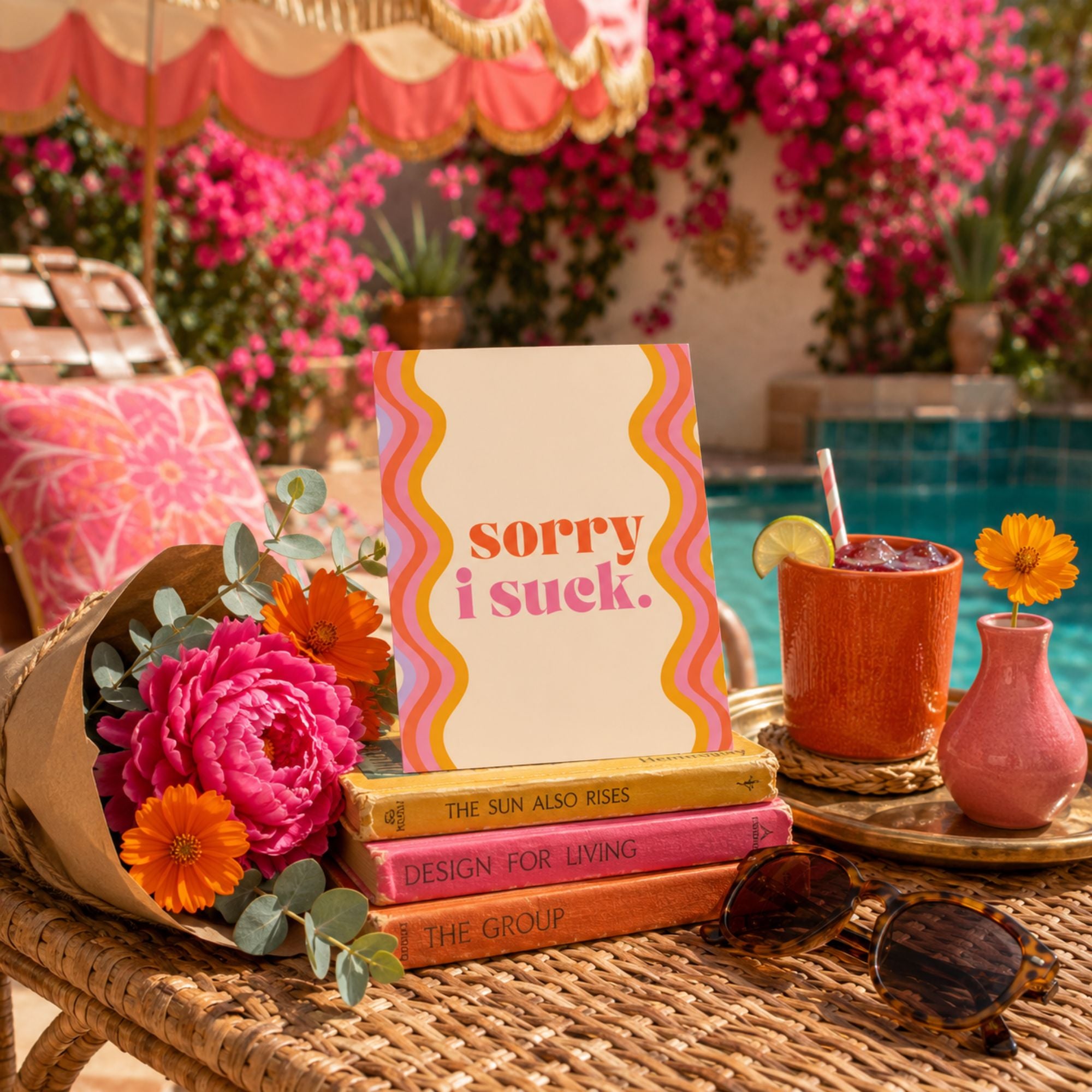 Funny Apology Card — Sorry I Suck A2 Card