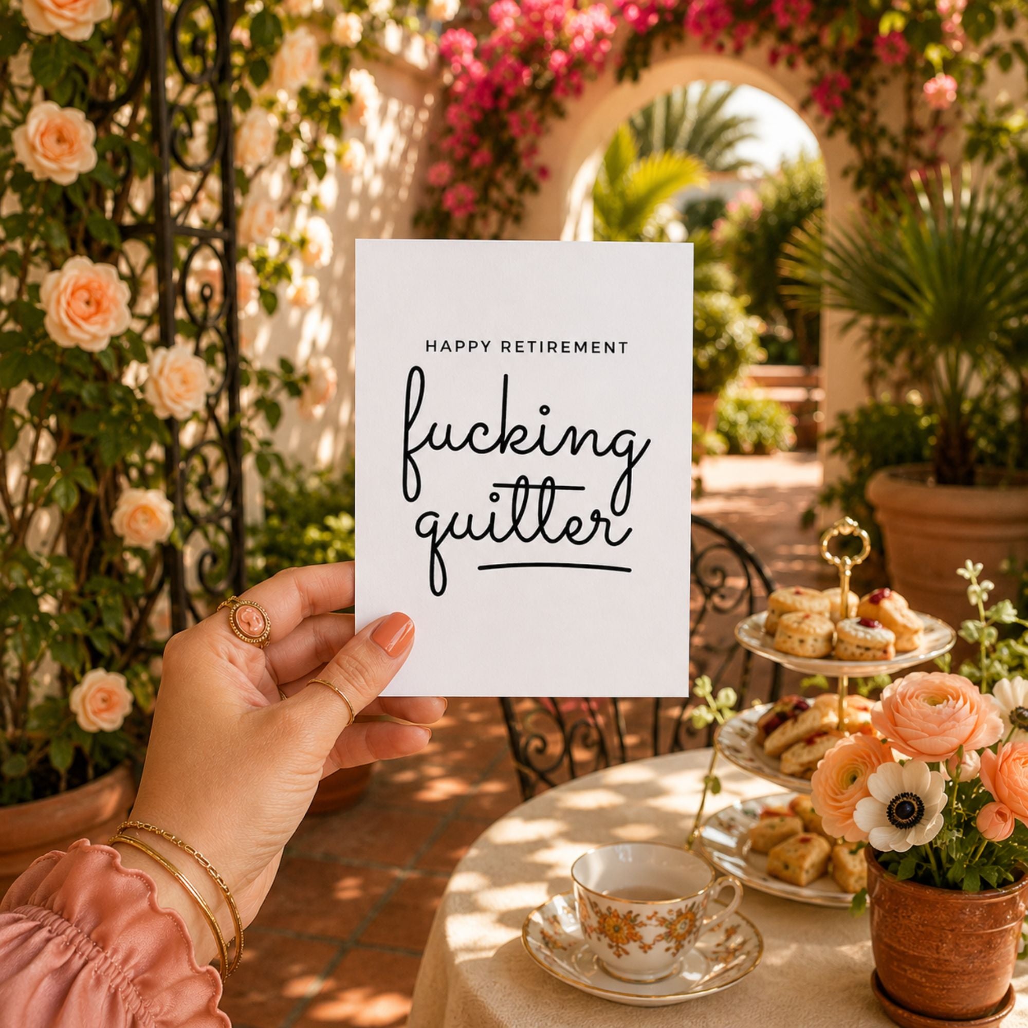 Funny Retirement Card — Happy Retirement You Fucking Quitter A2 Card