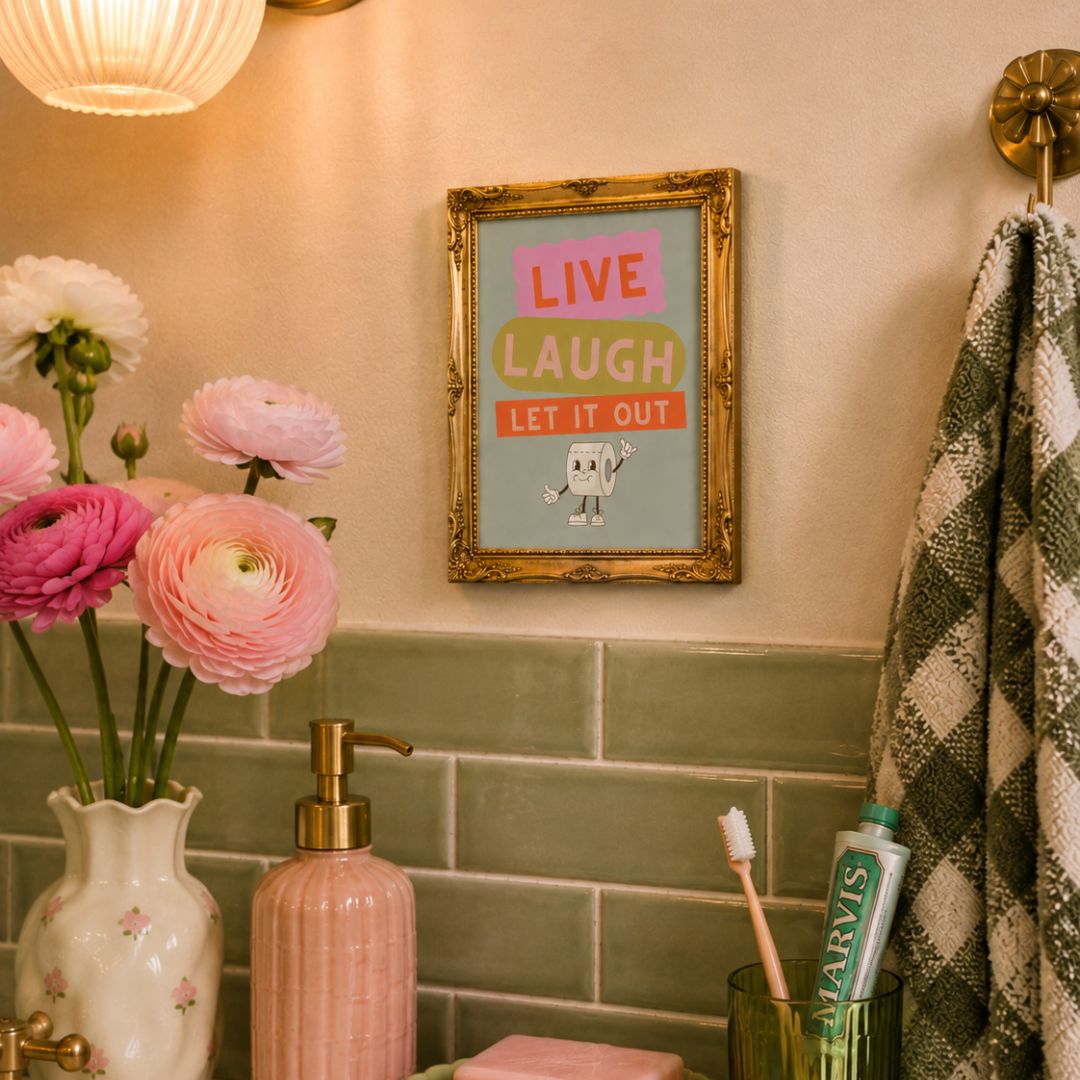 Live Laugh Let It Out Wall Art Print