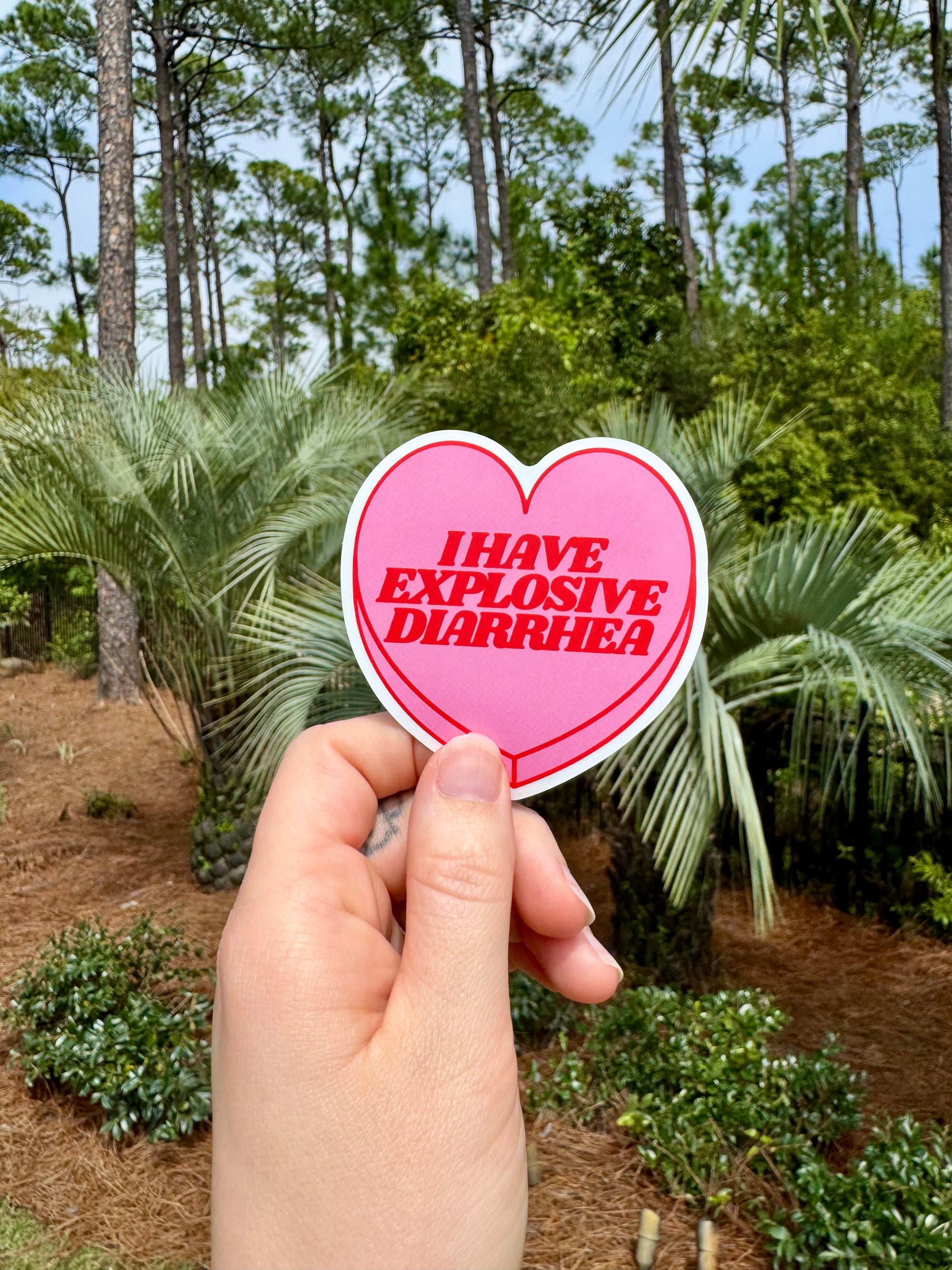 Diarrhea Queen Candy Heart Sticker