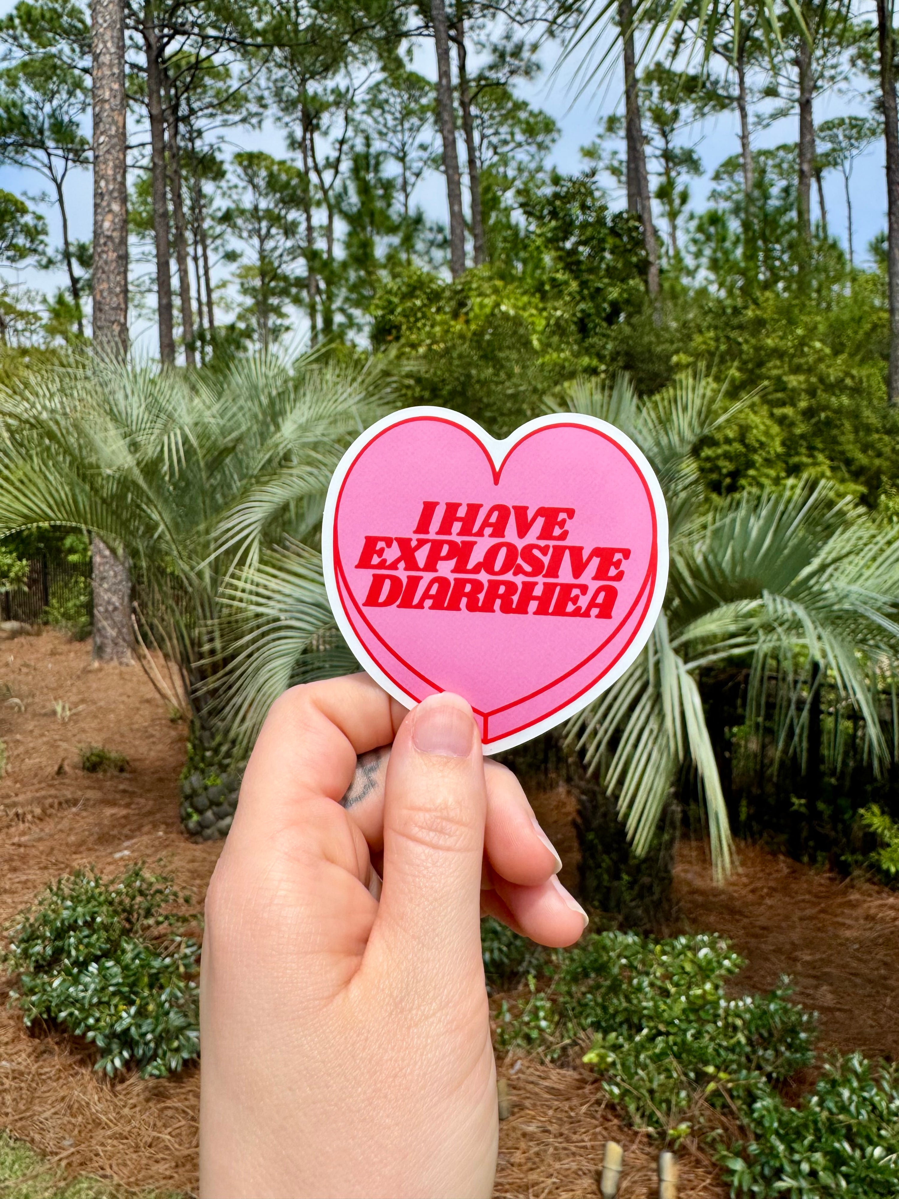 Diarrhea Queen Candy Heart Sticker