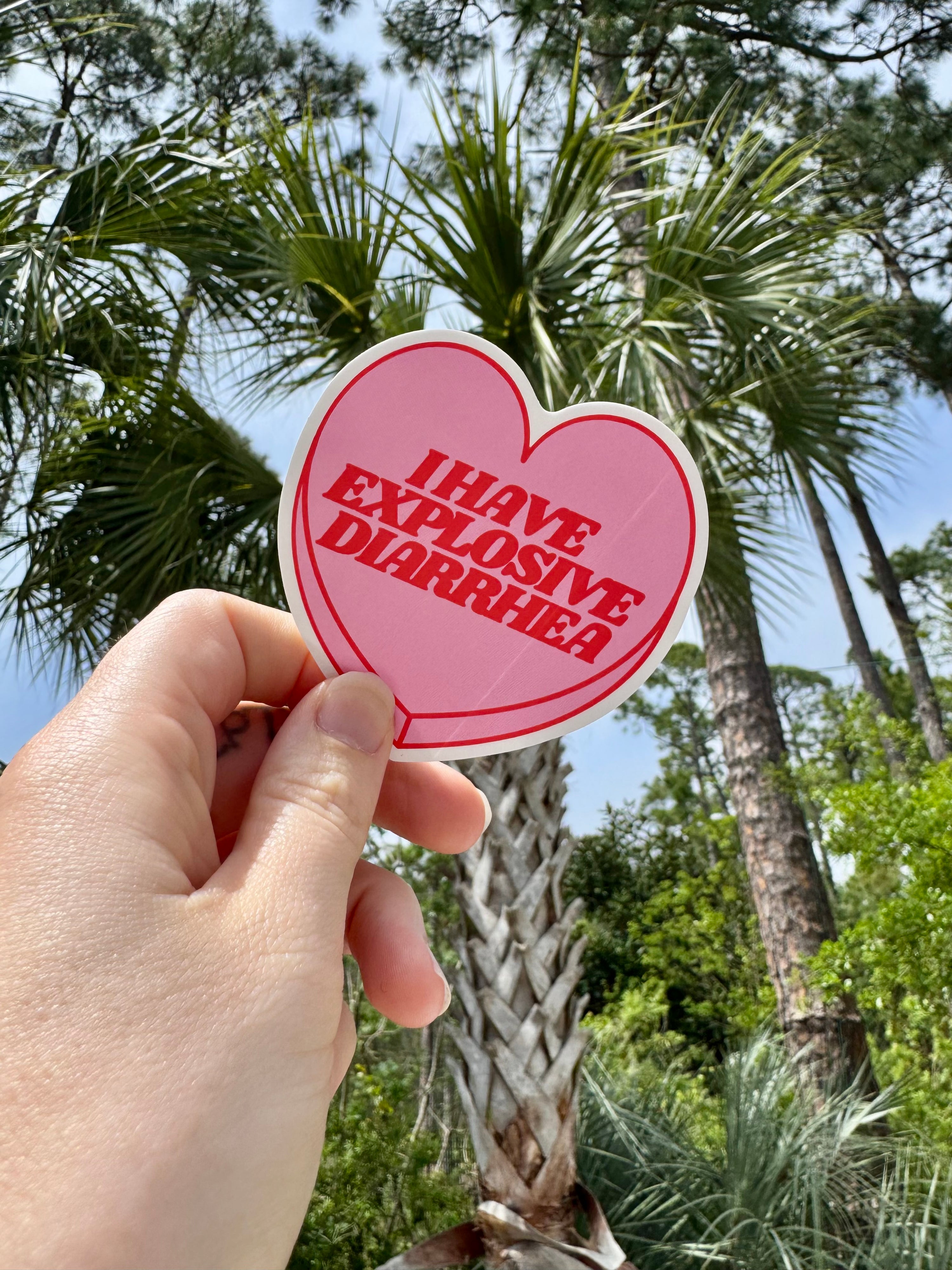 Diarrhea Queen Candy Heart Sticker