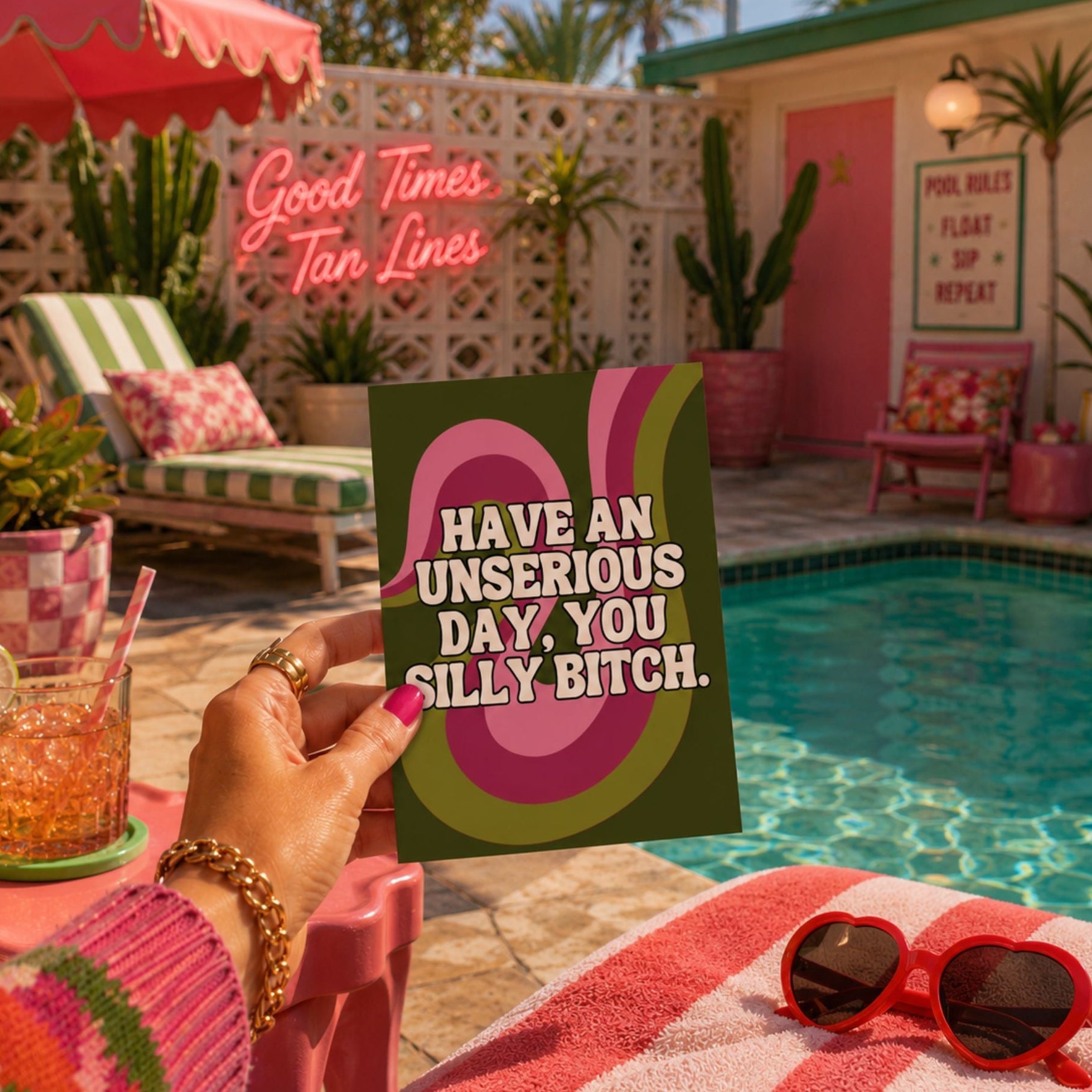 Have an Unserious Day You Silly Bitch Greeting Card