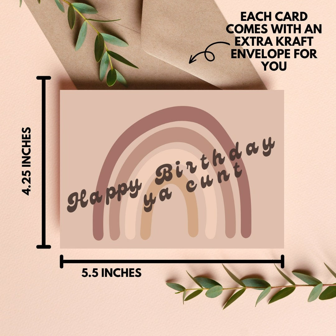 Happy Birthday Ya Cunt Card