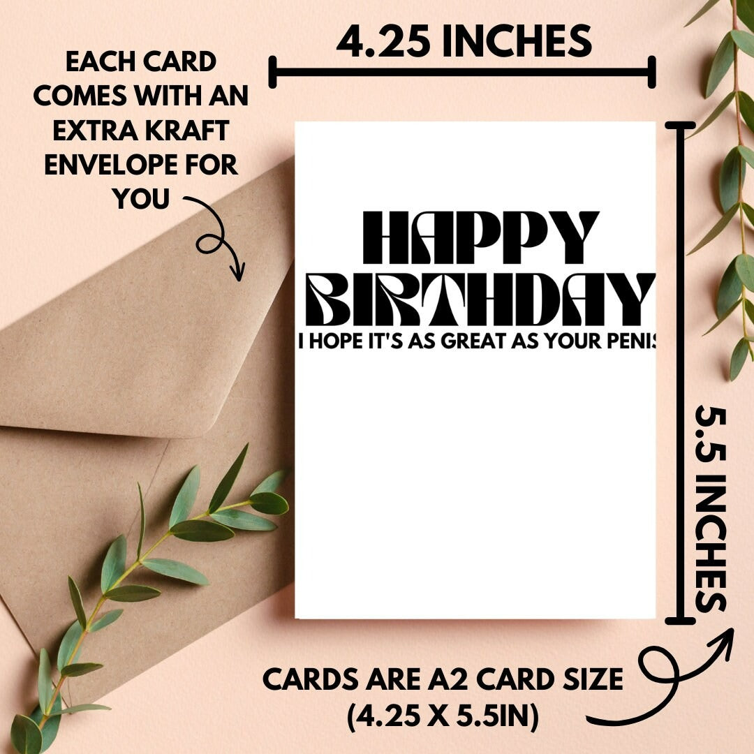 Great Penis Birthday Card