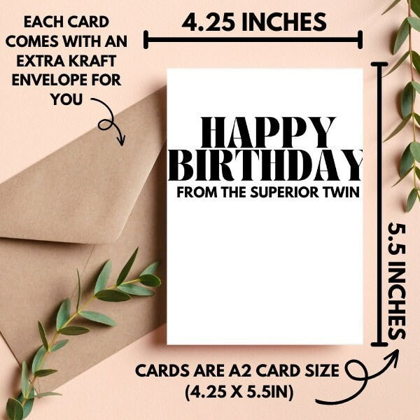 Twin Birthday Card