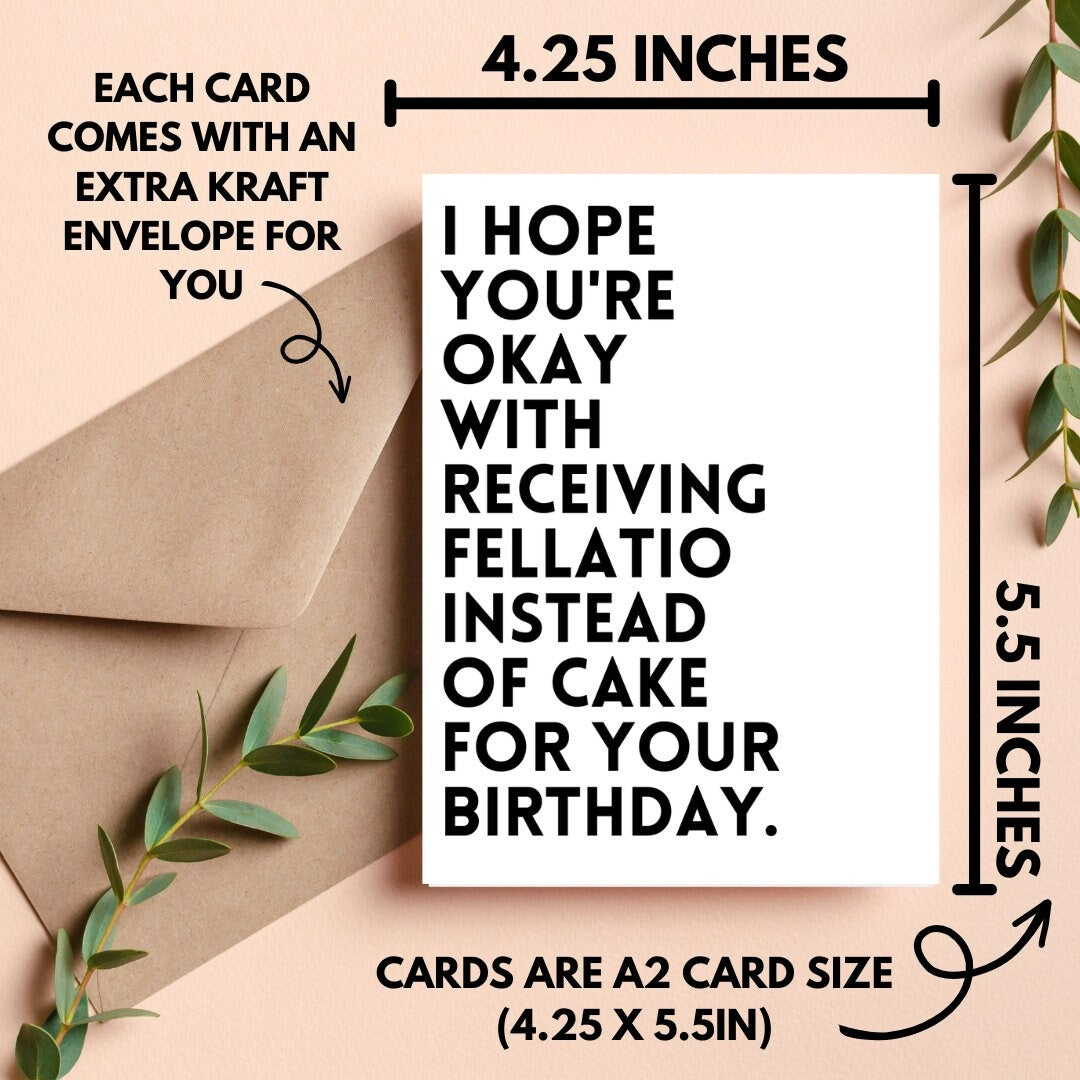 Fellatio Birthday Card