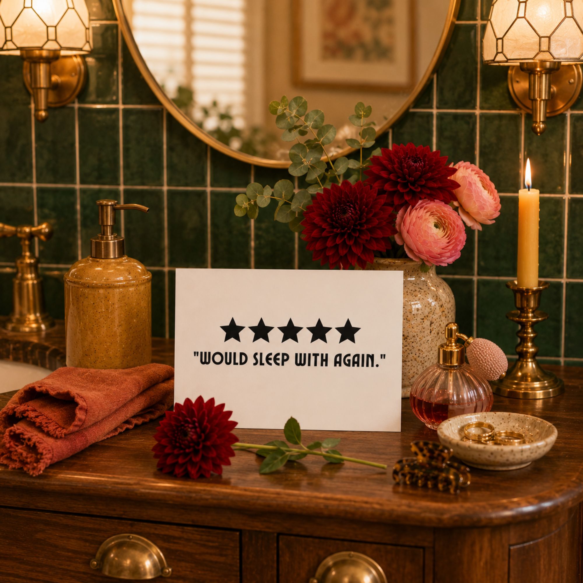 Naughty Love Card — Five Stars Would Sleep With Again A2 Card