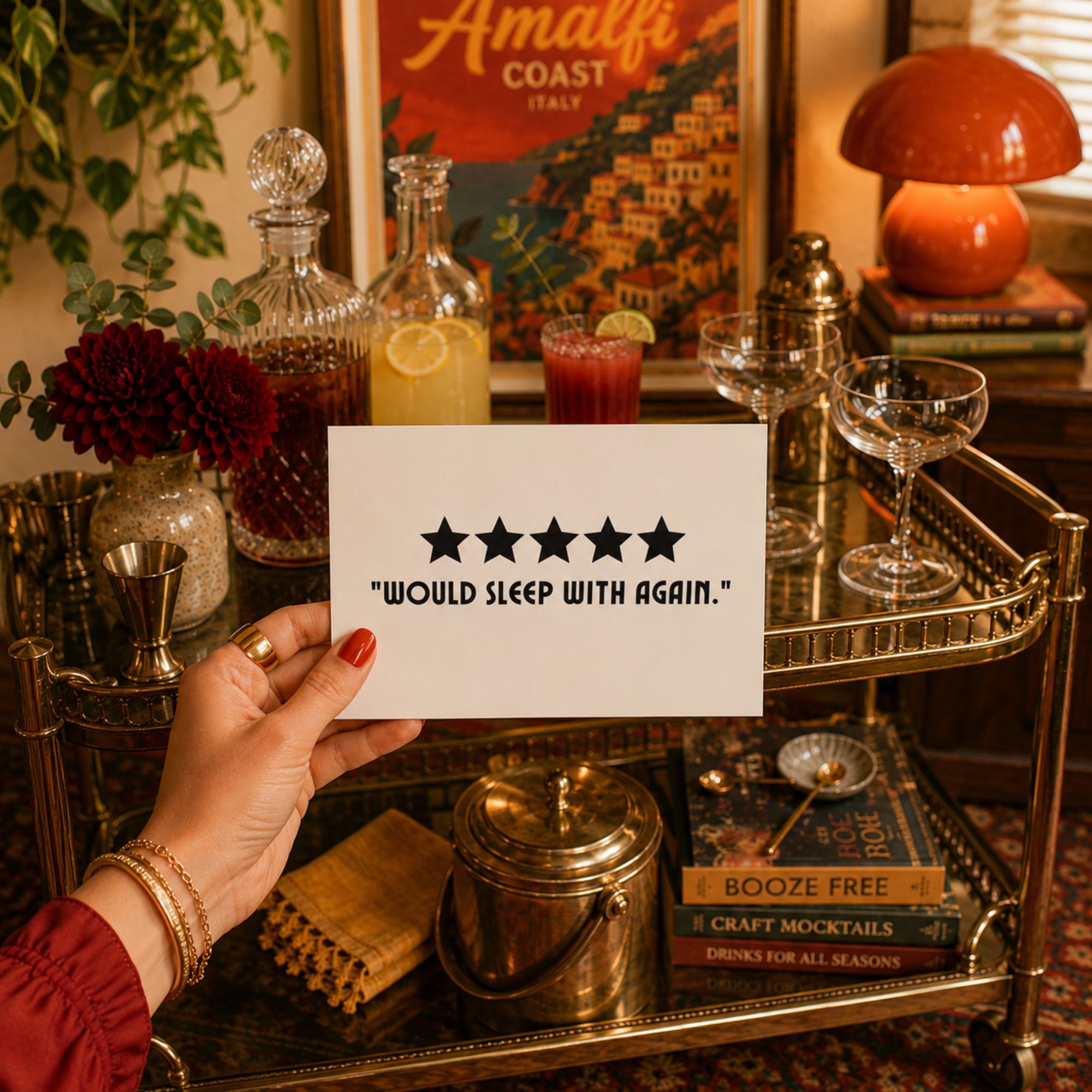 Naughty Love Card — Five Stars Would Sleep With Again A2 Card