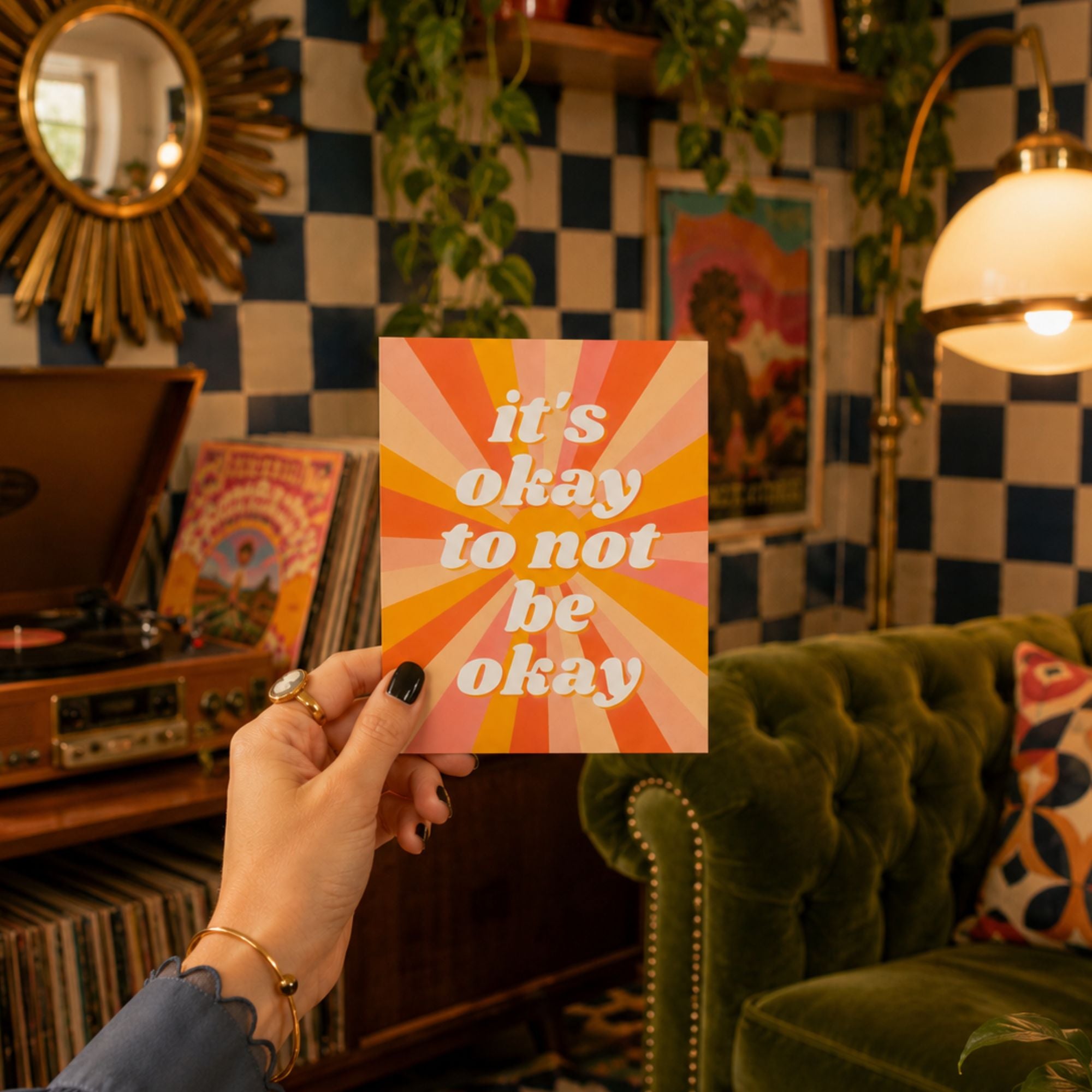 Funny Sympathy Encouragement Card — It's Okay to Not Be Okay A2 Card