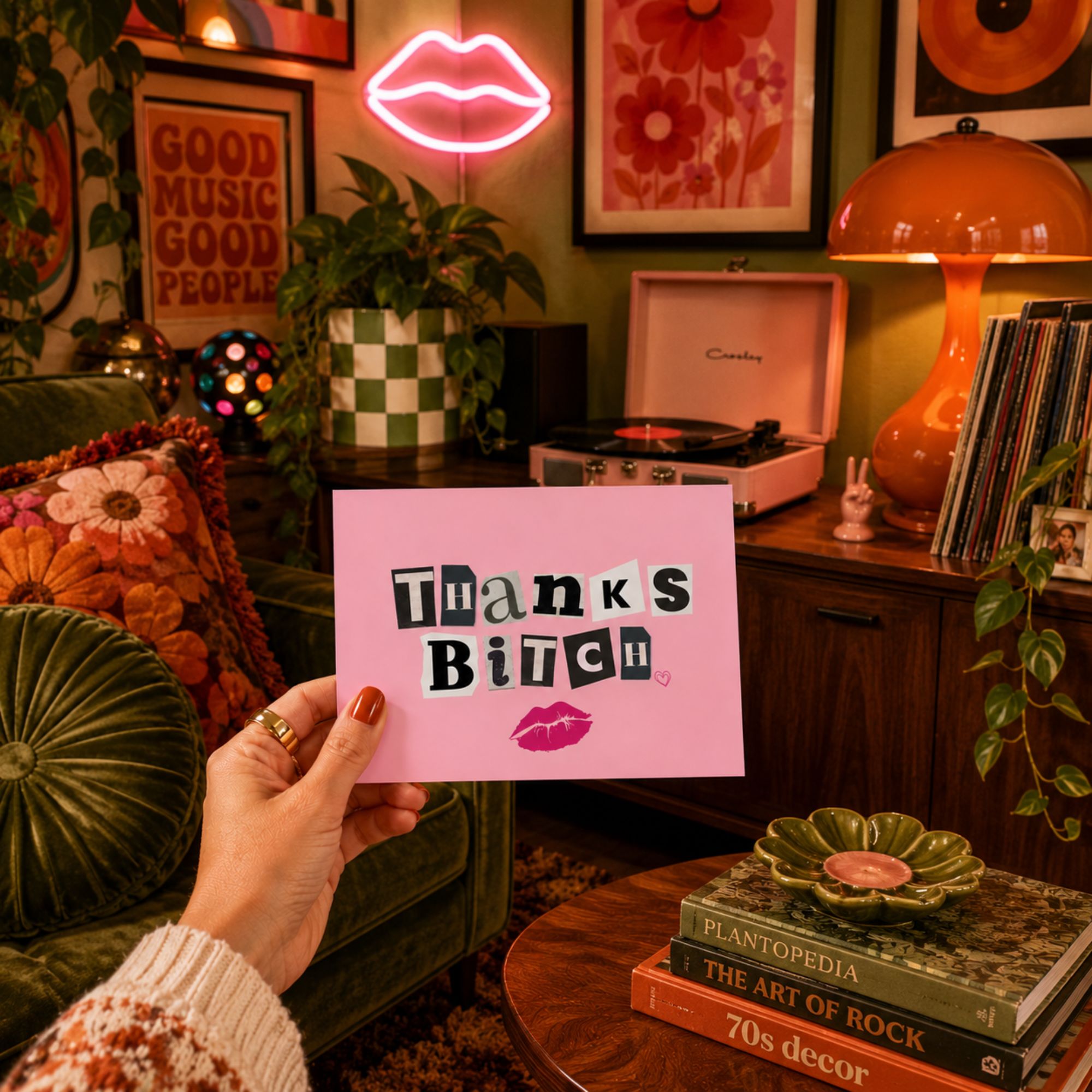 Funny Thank You Card — Thanks Bitch A2 Card