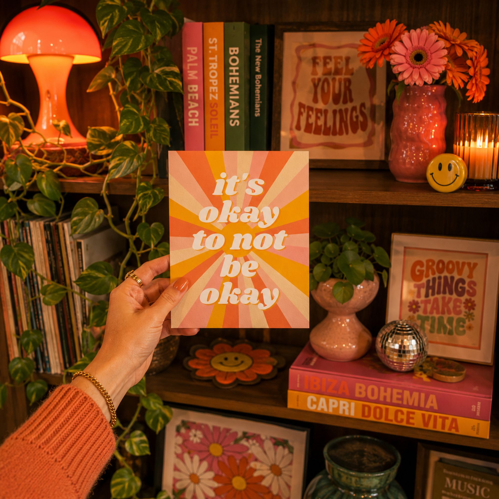 Funny Sympathy Encouragement Card — It's Okay to Not Be Okay A2 Card