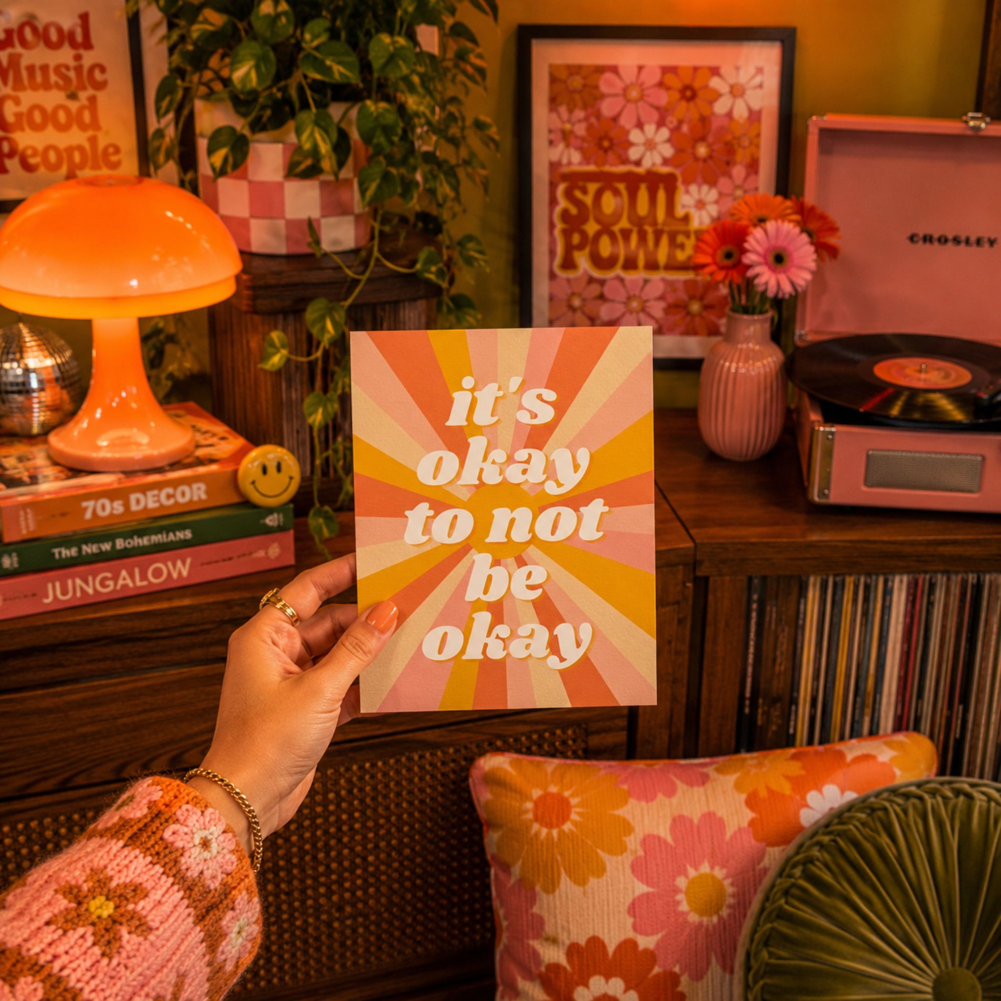 Funny Sympathy Encouragement Card — It's Okay to Not Be Okay A2 Card