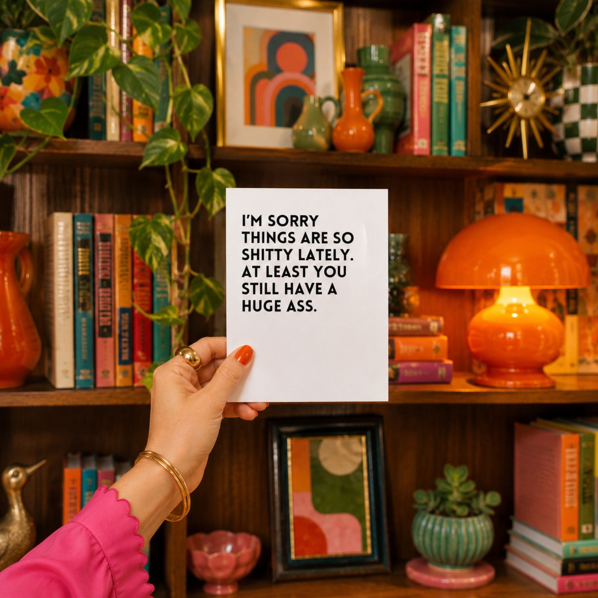 Funny Dark Humor Sympathy Card — Life is Objectively Shitty Sometimes A2 Card