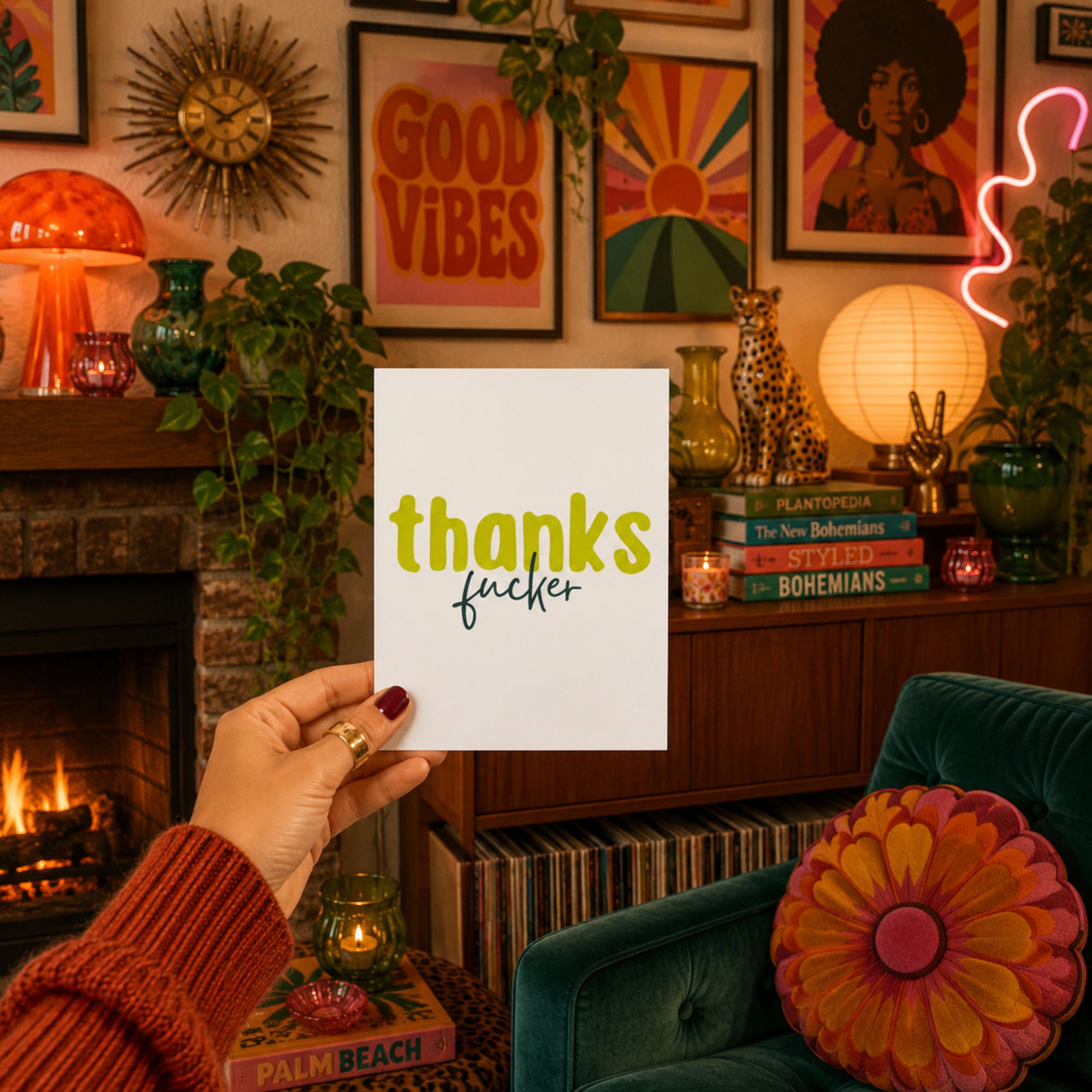 Funny Thank You Card — Thanks Fucker A2 Card