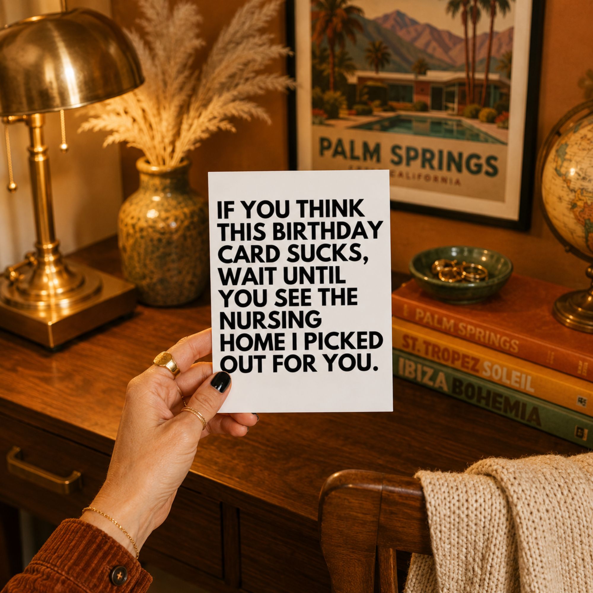 Funny Birthday Card — Nursing Home Joke A2 Card