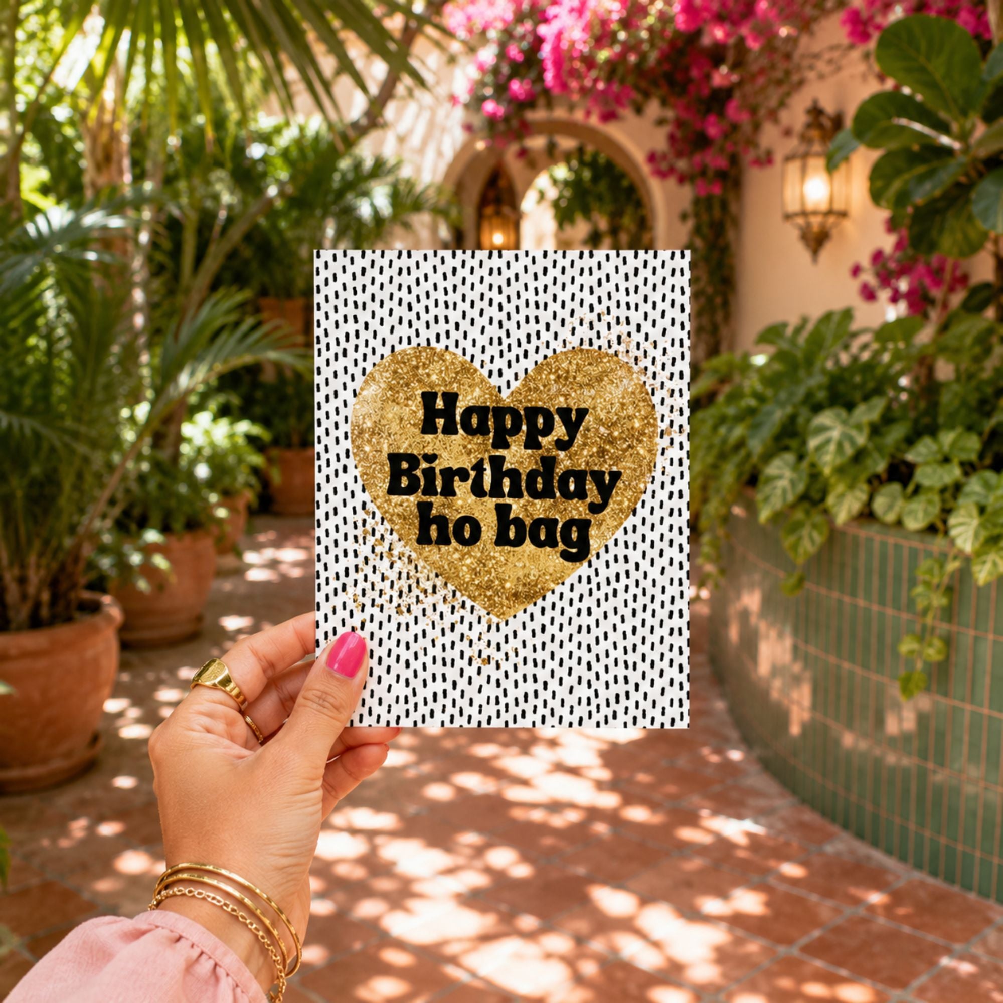 Funny Birthday Card for Bestie — Happy Birthday Ho Bag A2 Card