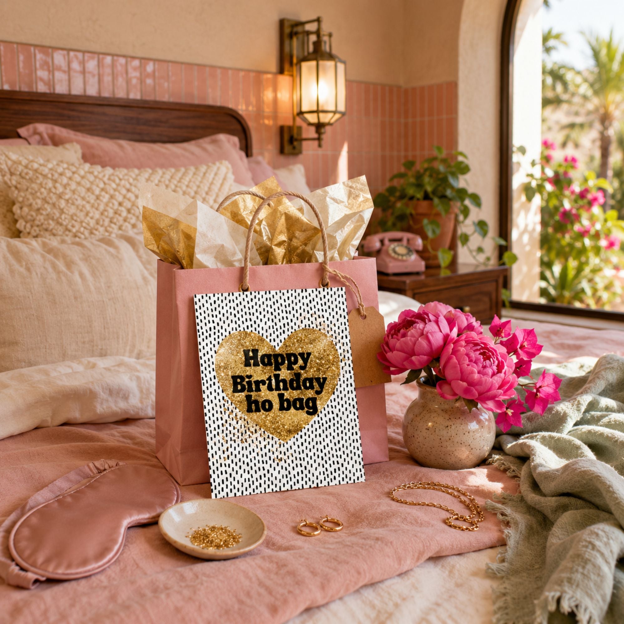 Funny Birthday Card for Bestie — Happy Birthday Ho Bag A2 Card