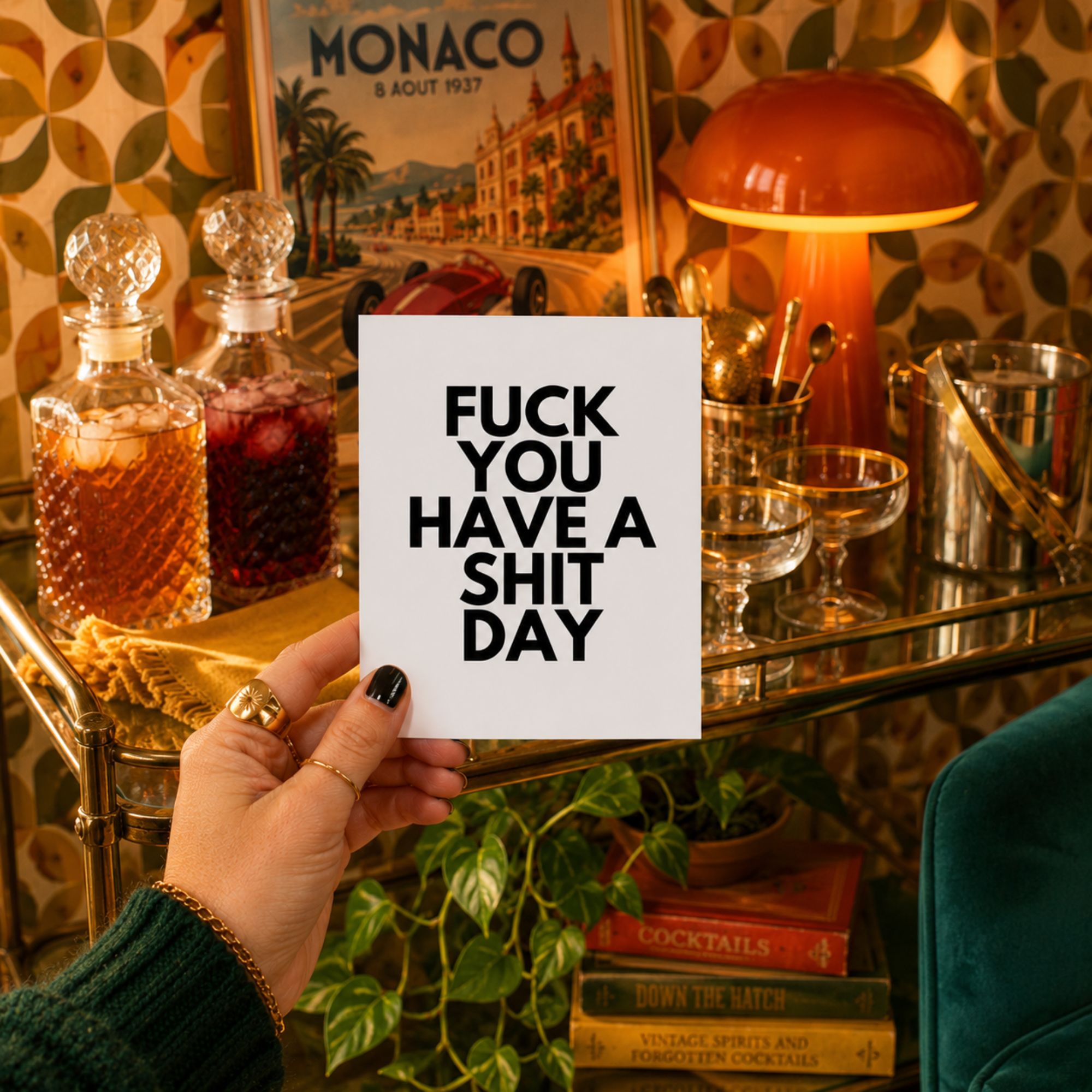 Funny Rude Birthday Card — Fuck You Have a Shit Day A2 Card