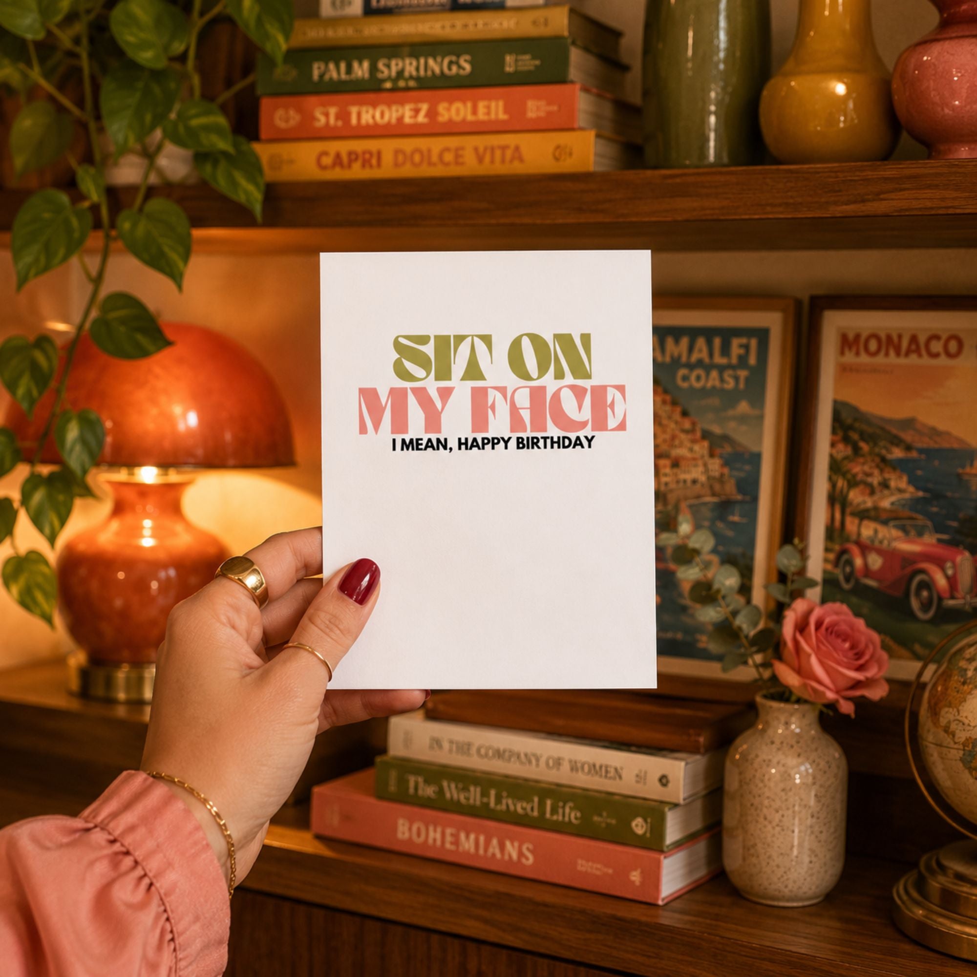 Naughty Birthday Card for Wife or Girlfriend — Sit on My Face A2 Card