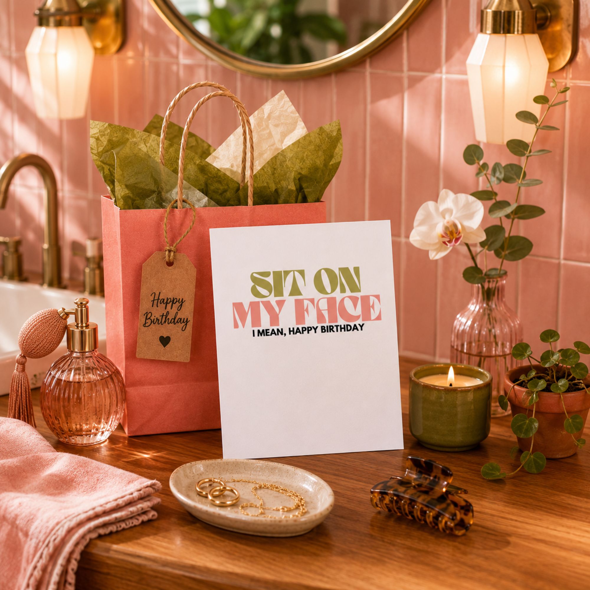 Naughty Birthday Card for Wife or Girlfriend — Sit on My Face A2 Card