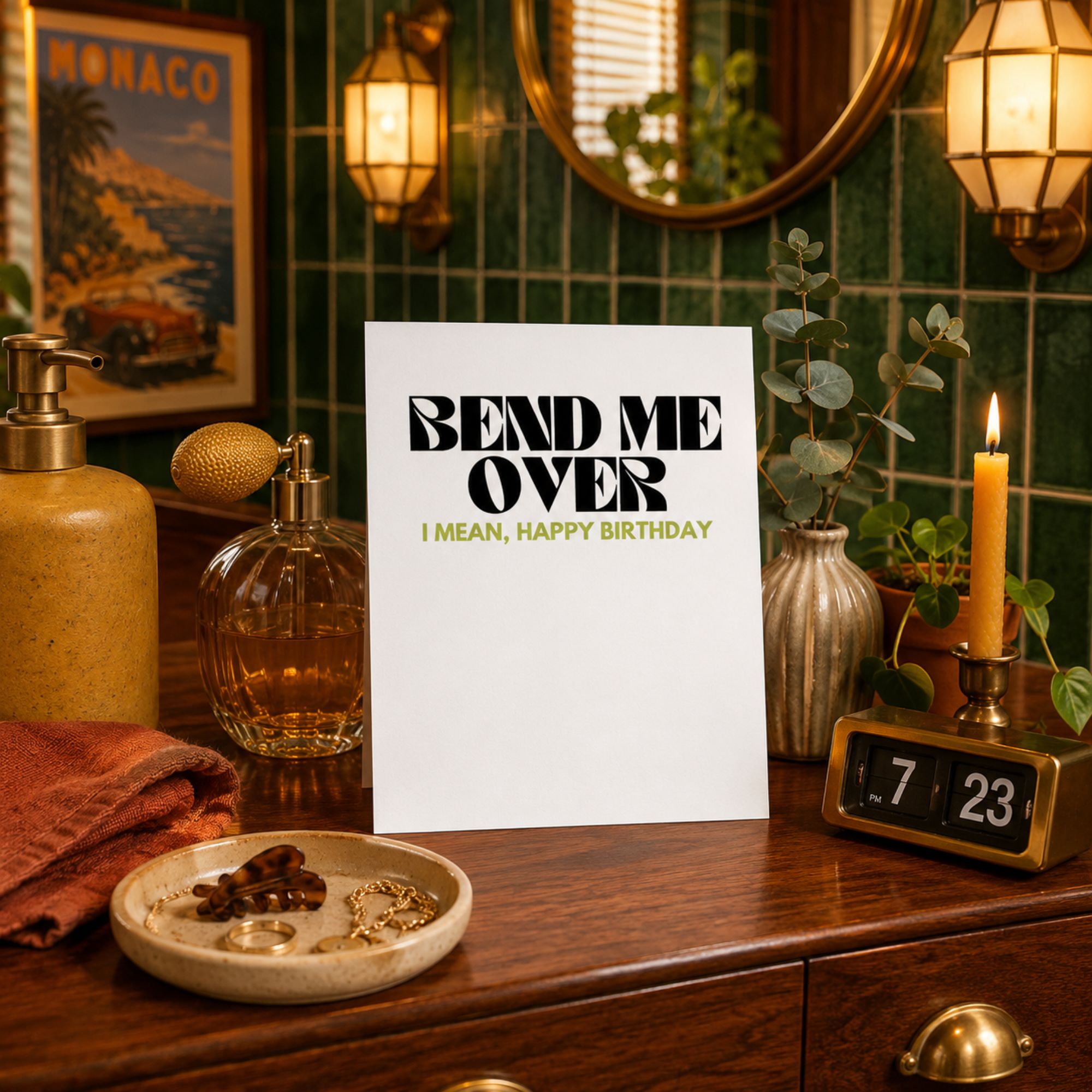 Naughty Birthday Card for Husband or Boyfriend — Bend Me Over A2 Card