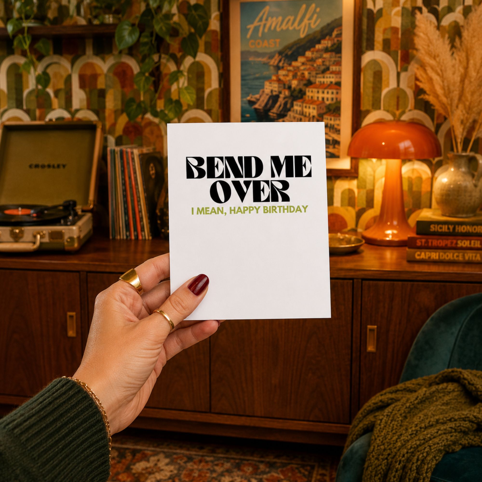 Naughty Birthday Card for Husband or Boyfriend — Bend Me Over A2 Card