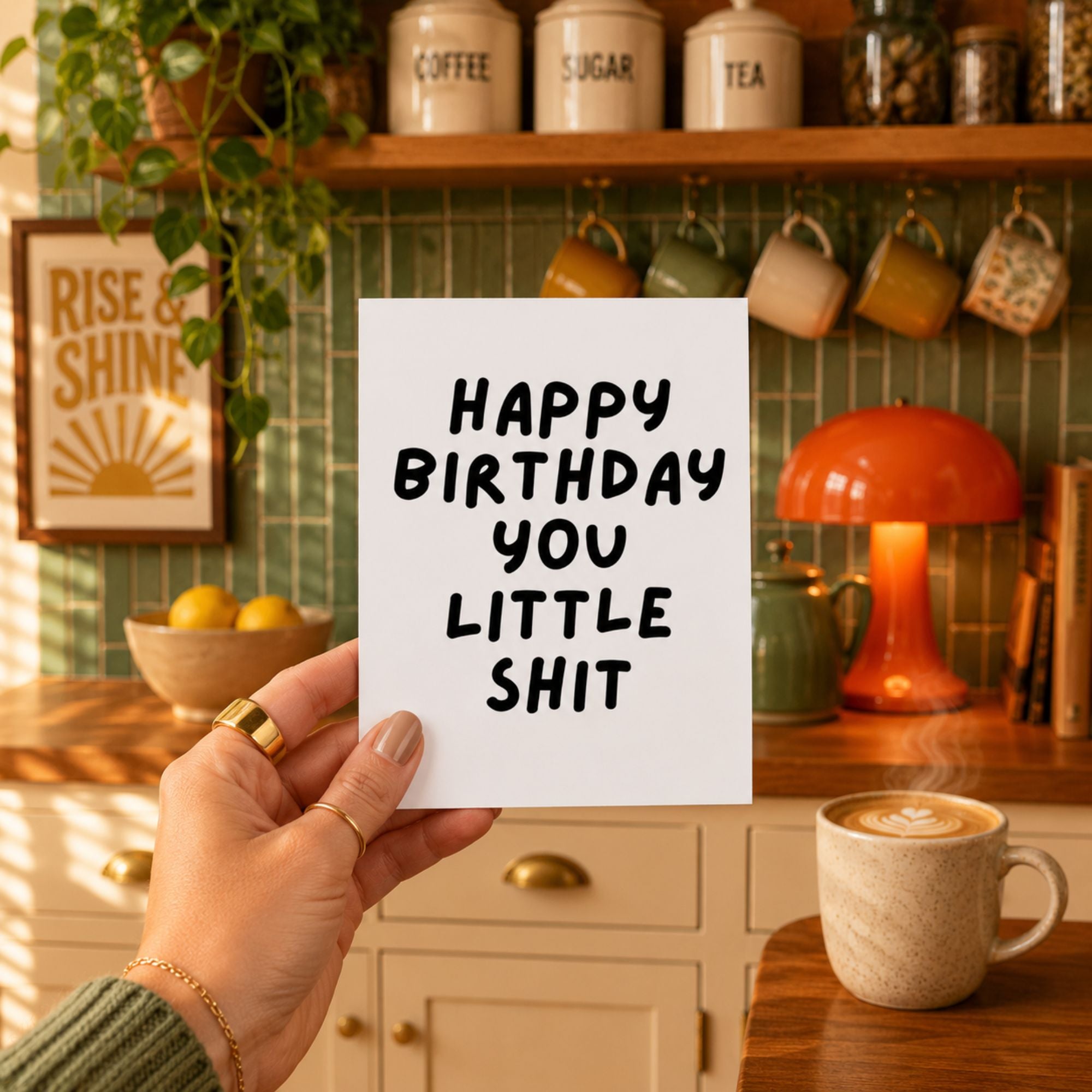 Funny Rude Birthday Card — Happy Birthday You Little Shit A2 Card