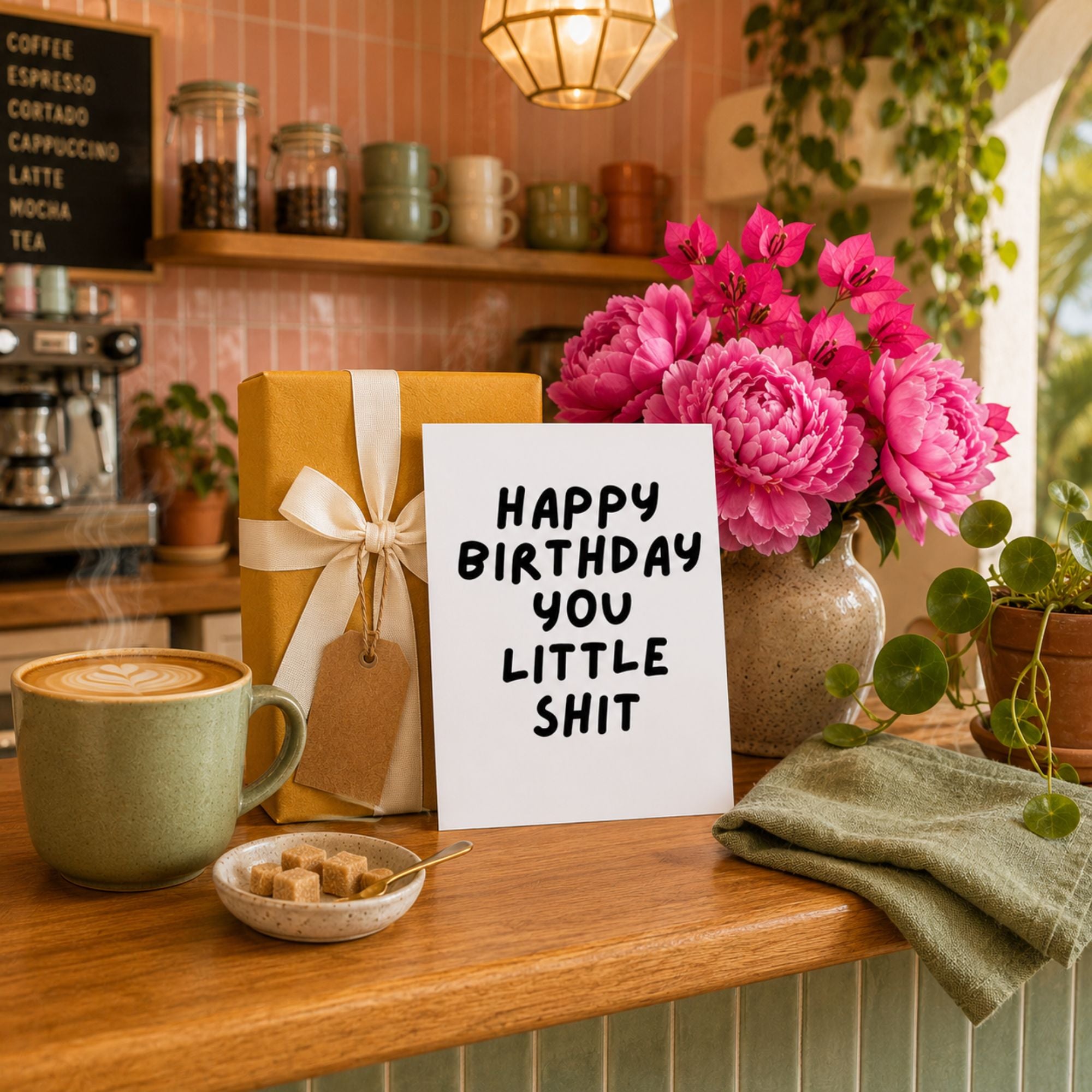Funny Rude Birthday Card — Happy Birthday You Little Shit A2 Card