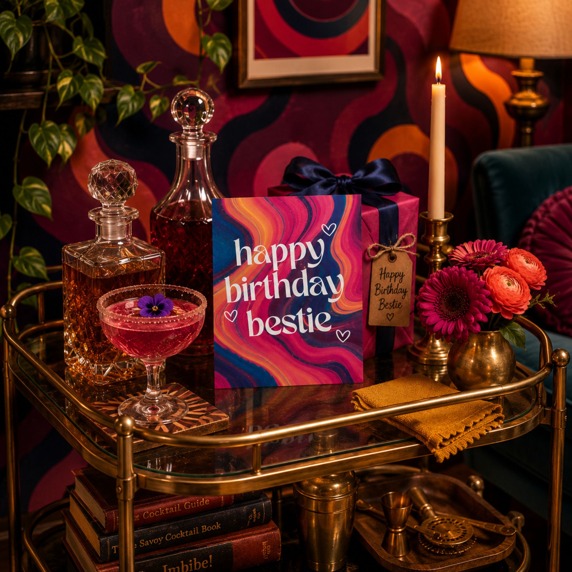 Funny Birthday Card for Best Friend — Happy Birthday Bestie A2 Card