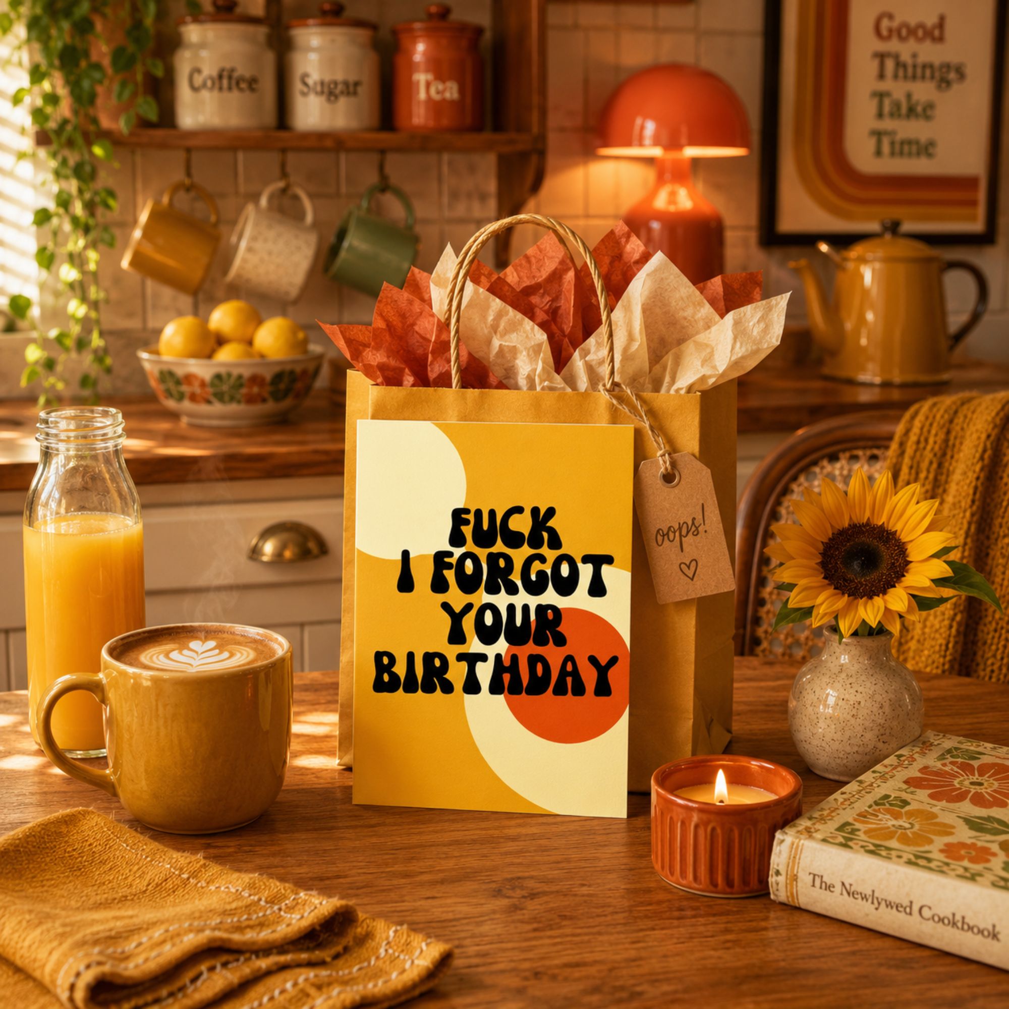 Funny Belated Birthday Card — Fuck I Forgot Your Birthday A2 Card