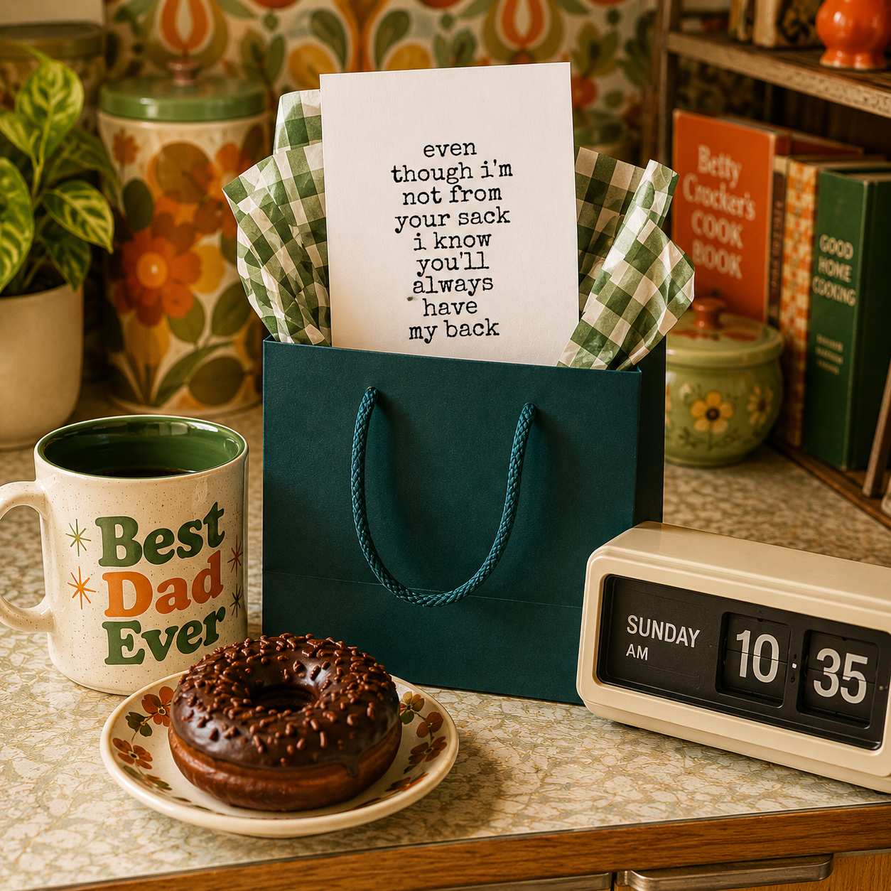Funny Father's Day Card for Step Dad — Even Though I'm Not From Your Sack A2 Card