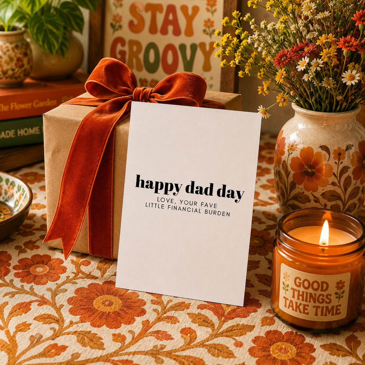 Funny Father's Day Card from Daughter or Son — Financial Burden A2 Card